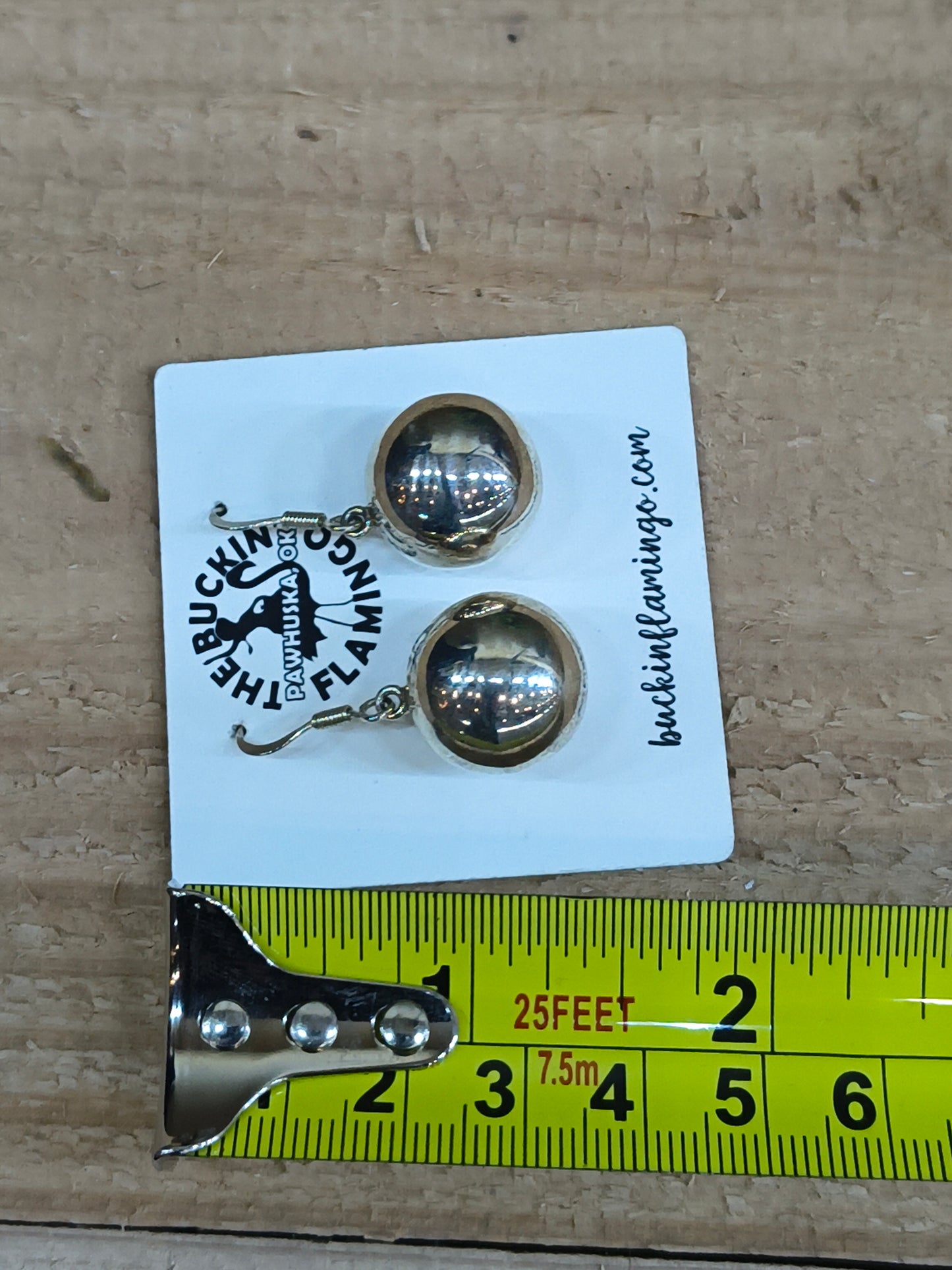 Handmade 16mm Shiny Ball Earrings