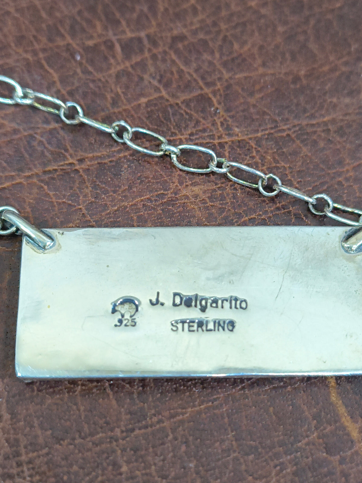 20" UFO Alien Storyteller Necklace by Jeremy Delgarito, Navajo