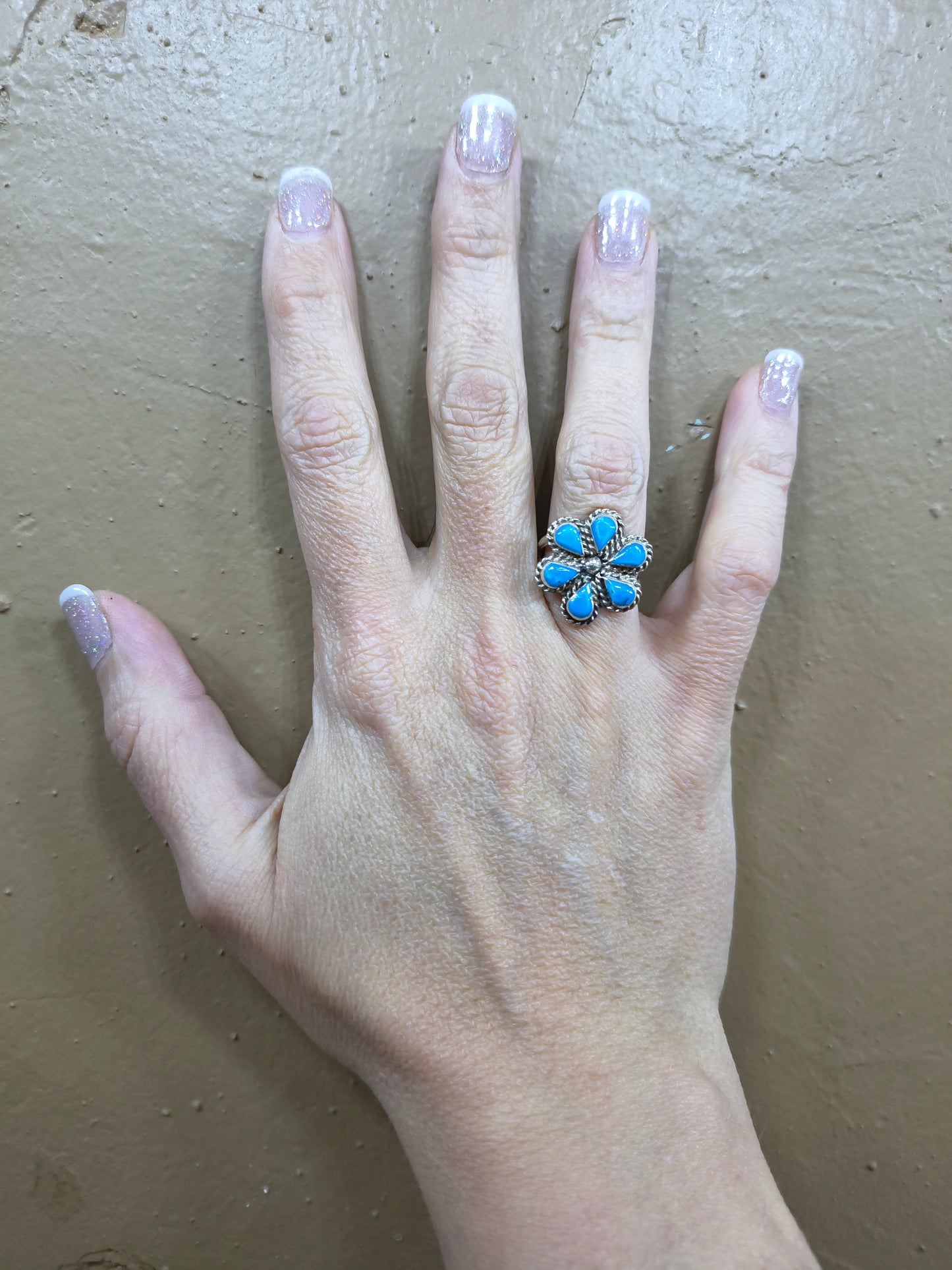 6.0 Sleeping Beauty Cluster Ring