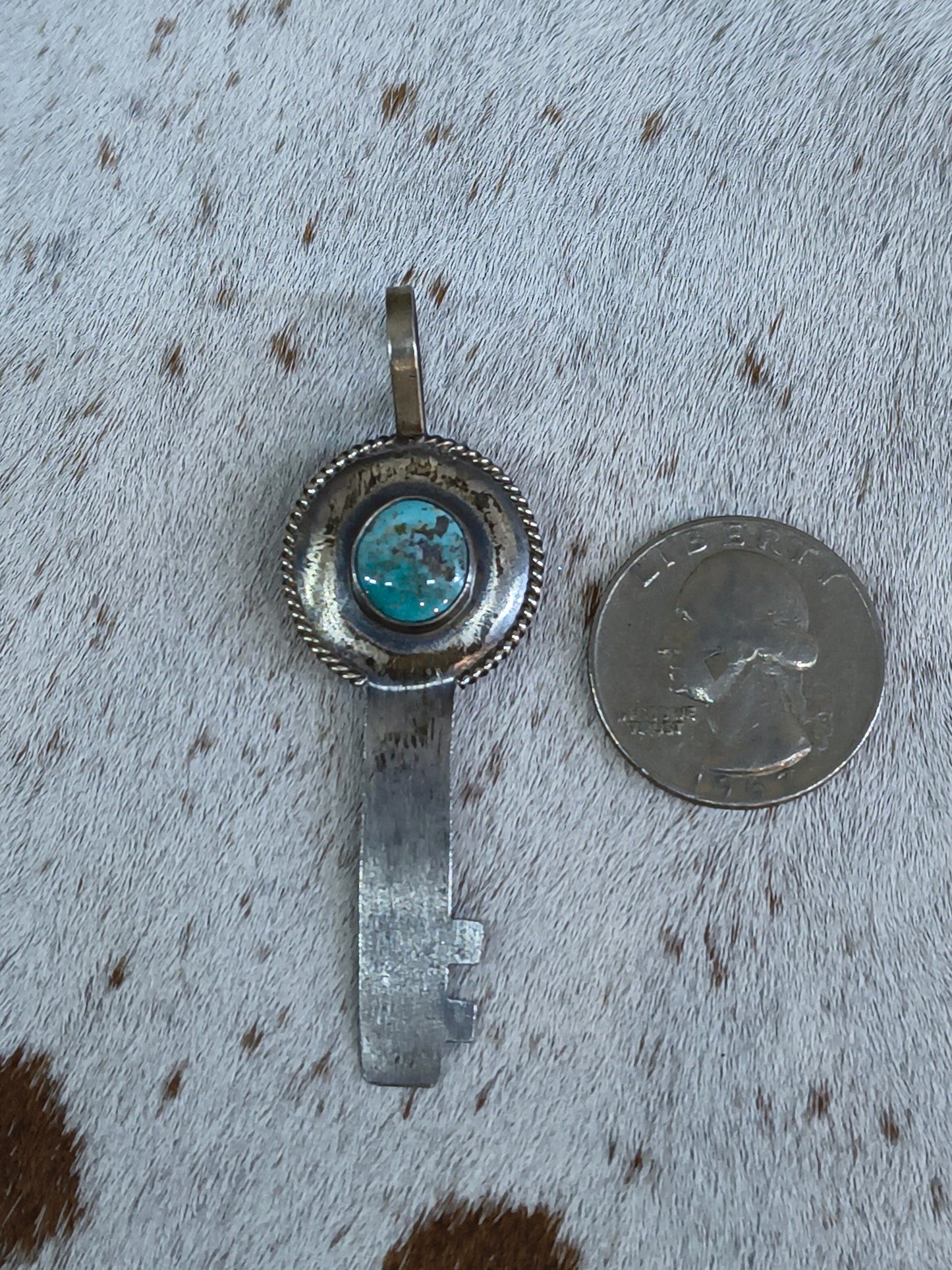 Thunder Mountain Turquoise Pendant 8mm Bail by Scott Skeets, Navajo