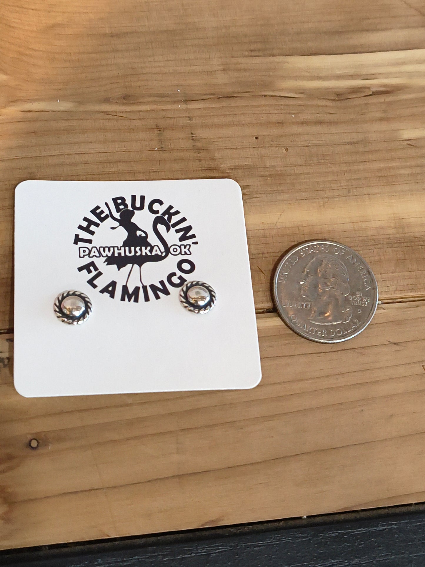 Hypoallergenic Post 8 mm Concho Earrings