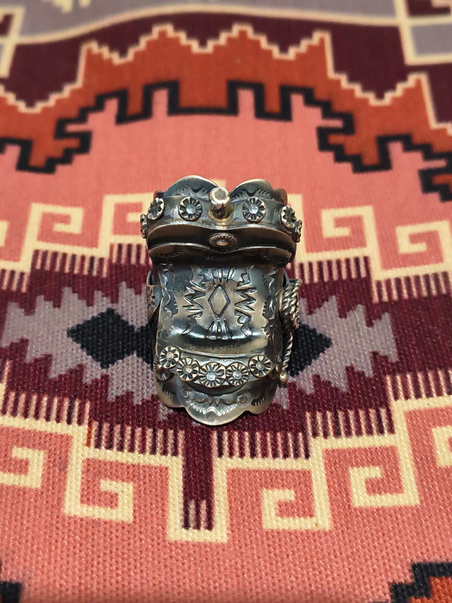 Saddle Ring by Tim Yazzie, Navajo
