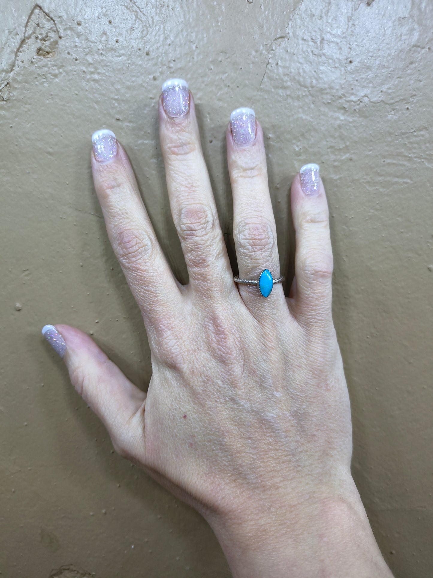 Dainty Turquoise Ring by Soyei Coho, Navajo