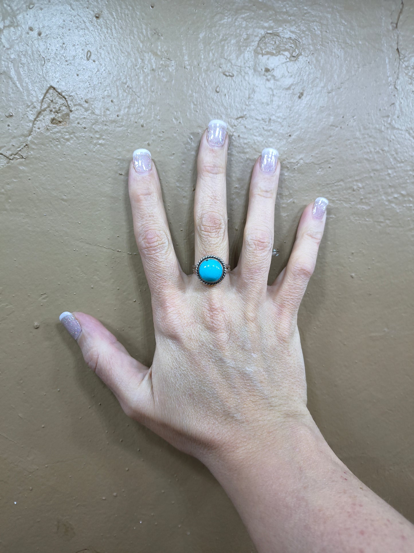 7.5 Round Turquoise Ring