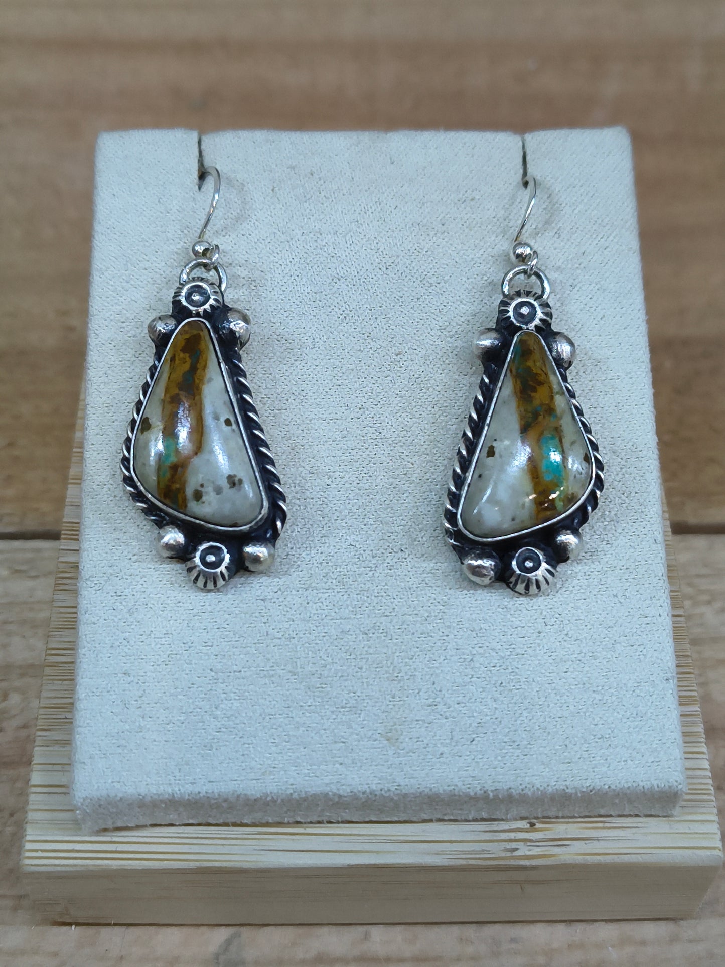 Royston Ribbon Turquoise Hook Earrings