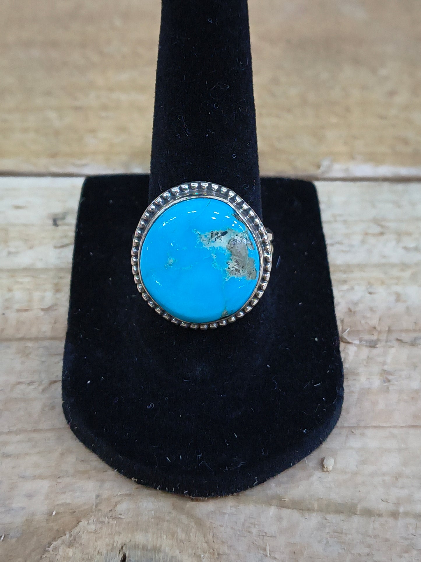 7.5 Turquoise Round Ring