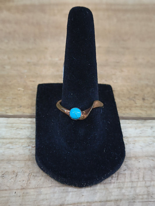 Half Copper Twist with Turquoise Stone