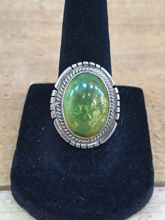 7.5 Royston Turquoise Ring by Peggy Skeets, Navajo