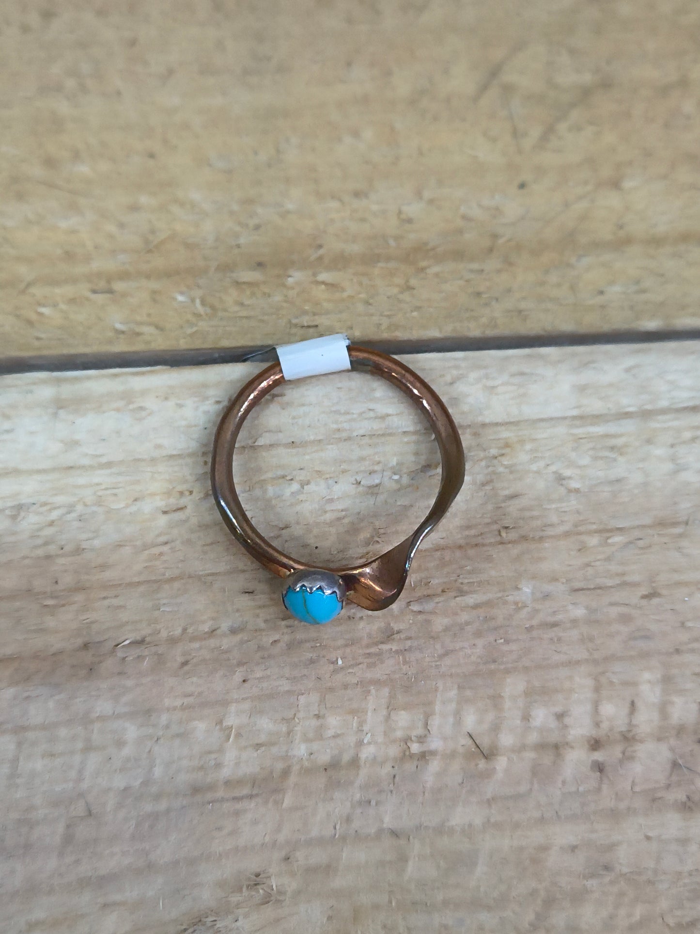 Half Copper Twist with Turquoise Stone