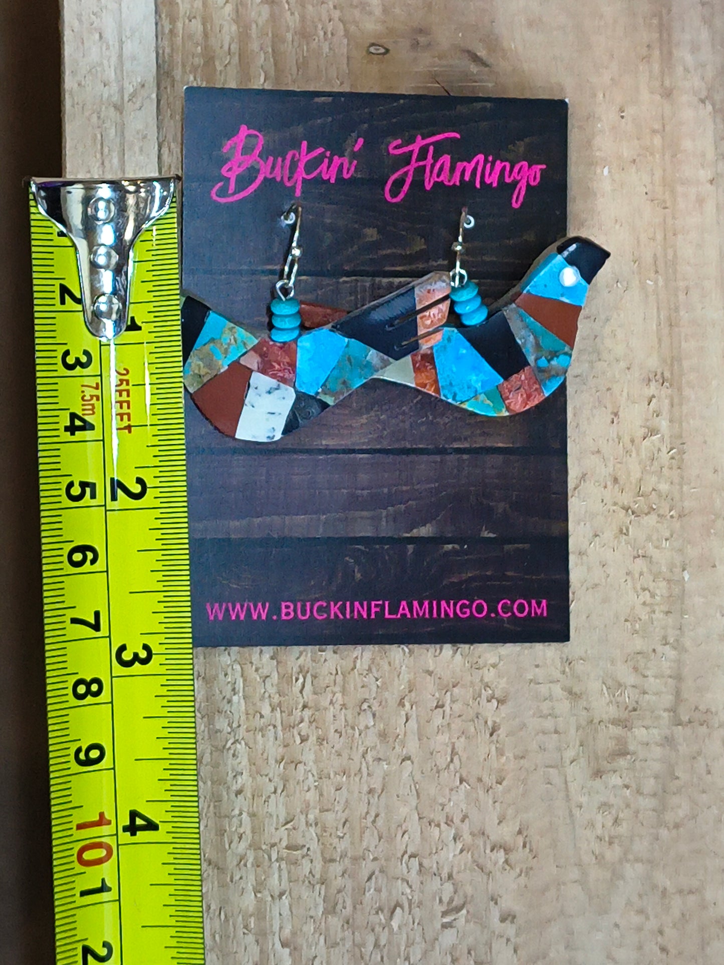 Lapidary Bird Dangle Earrings by Jolene Bird