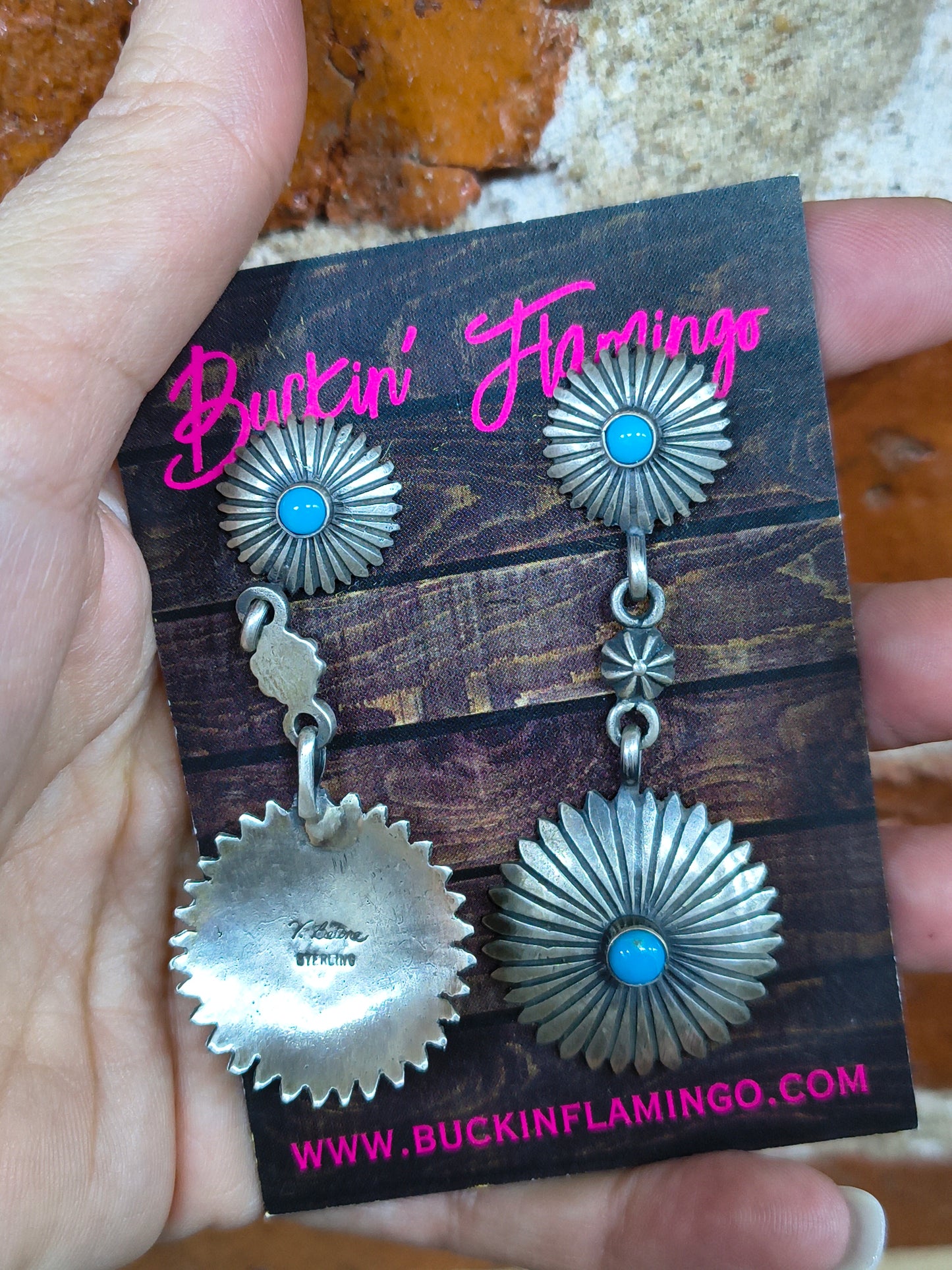 Turquoise Sterling Silver Dangle Earrings