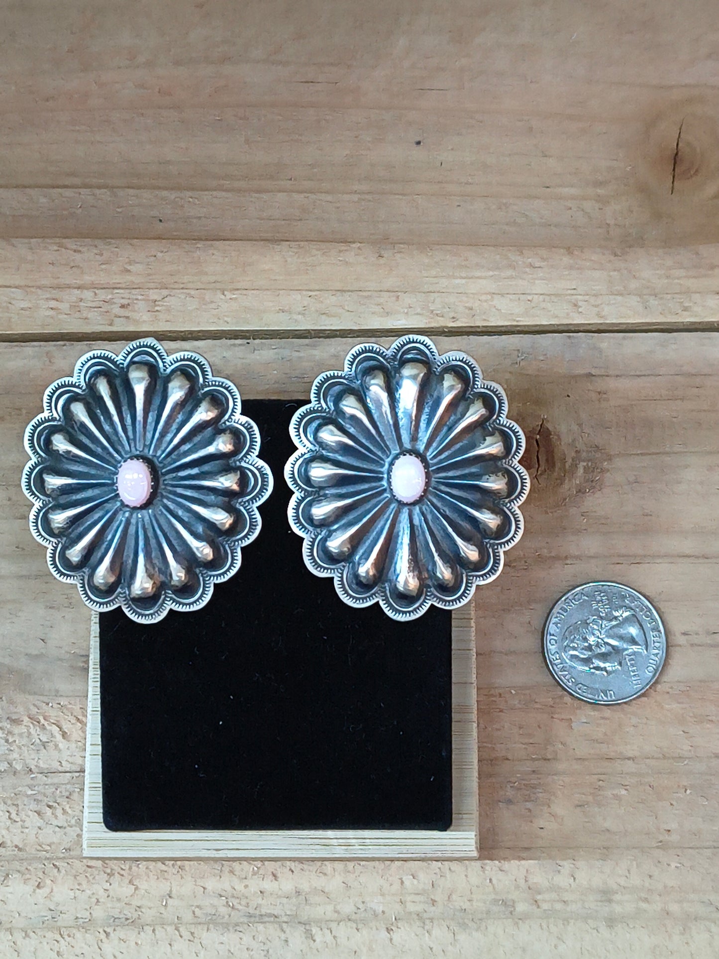 Large Concho Earring with Conch Shell by Glynn Livingston