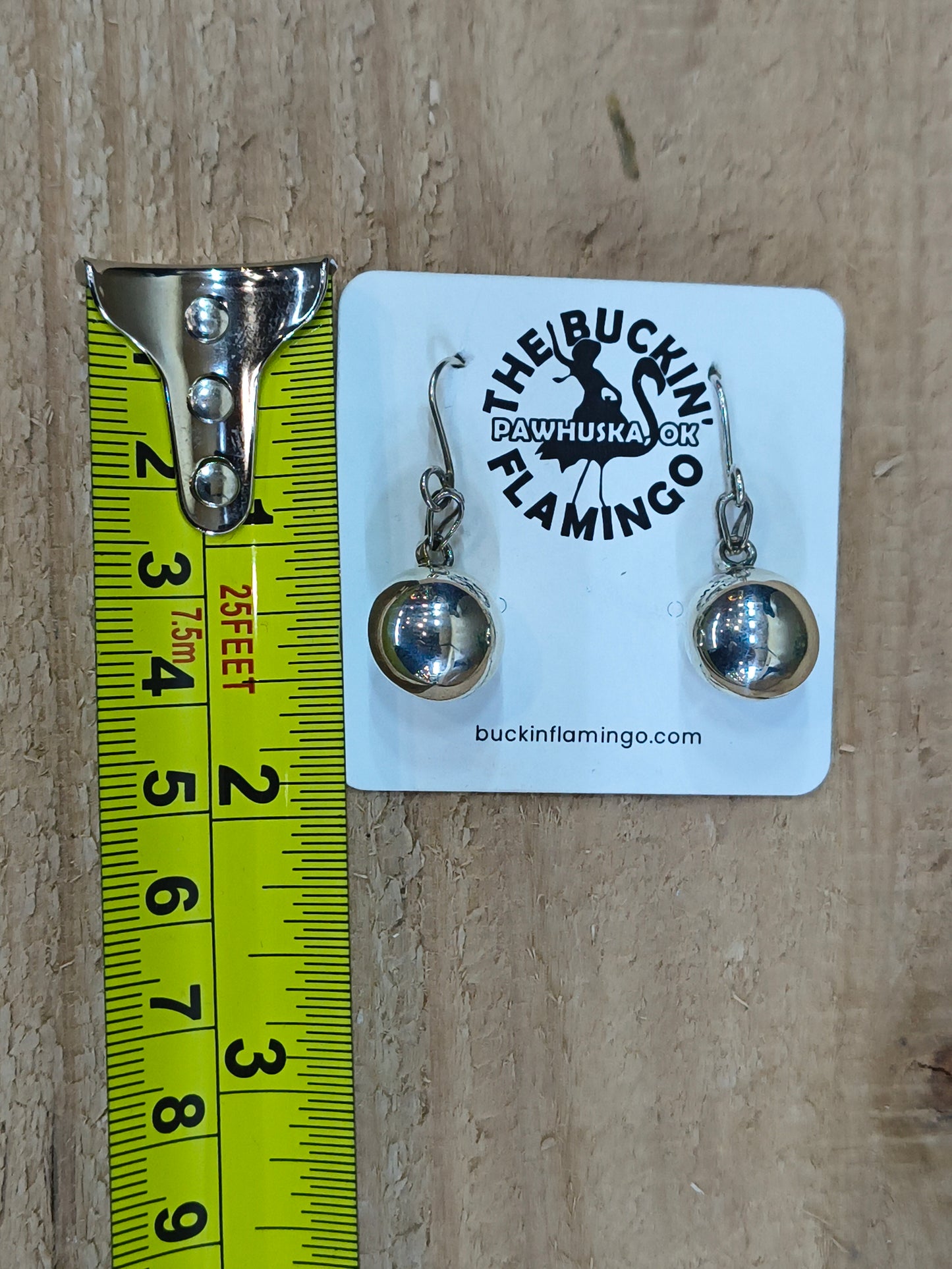 14mm Silver Ball Earrings