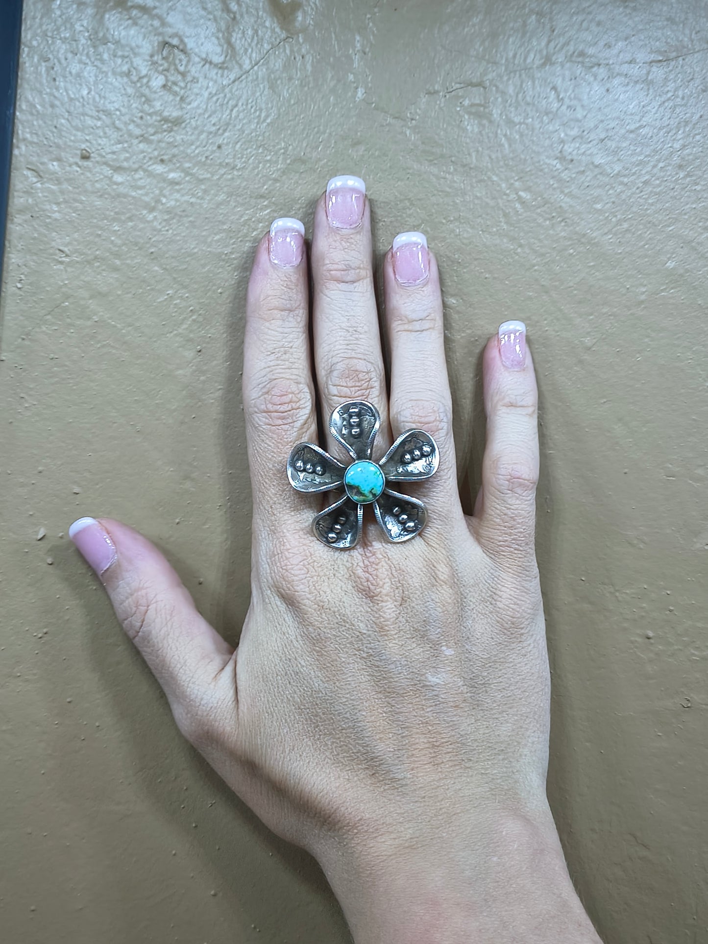 Golden Hills Mercury Dime Adjustable Ring by James Begay, Jr., Navajo