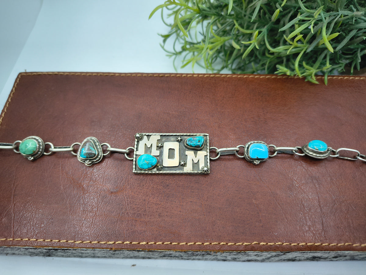 16" Mom 6 Stone Choker/Necklace by Christina Jackson, Navajo