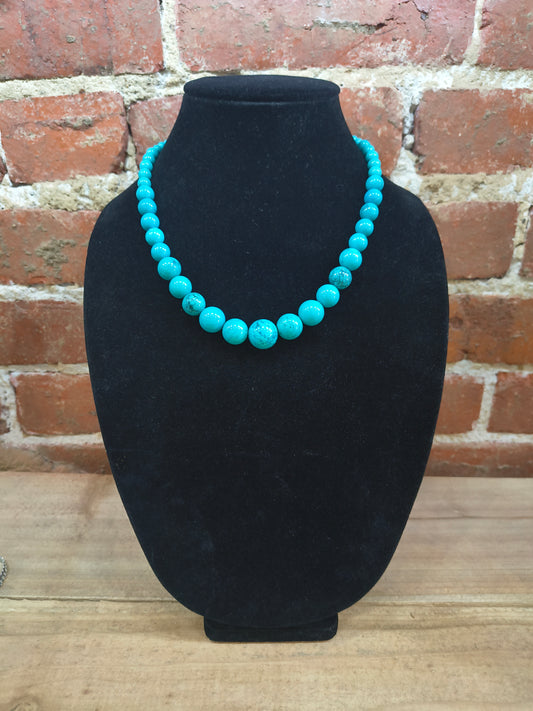 18" Graduated Turquoise Beads