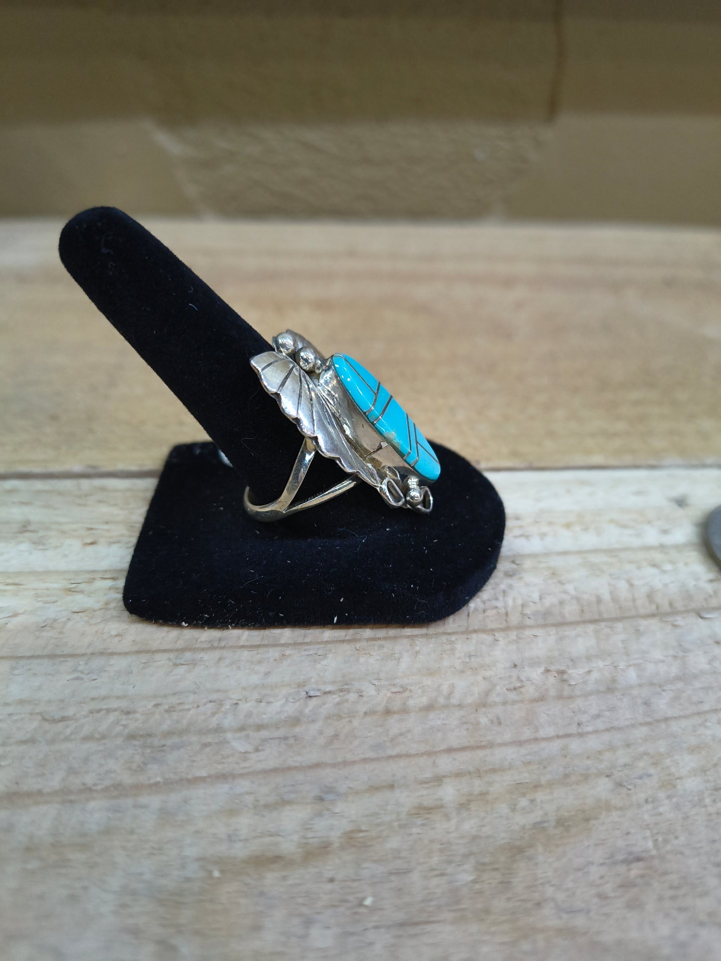 9.0 Inlay Sleeping Beauty Turquoise Ring by JY