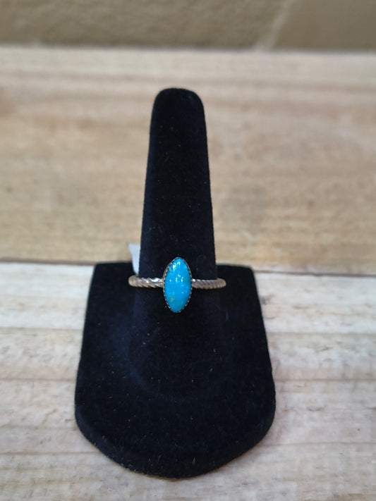 Dainty Turquoise Ring by Soyei Coho, Navajo