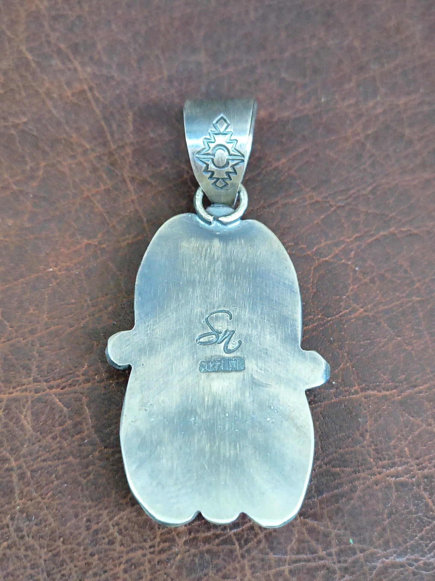 Teardrop Kingman Turquoise Pendant 11mm Bail by Steven Nez, Navajo