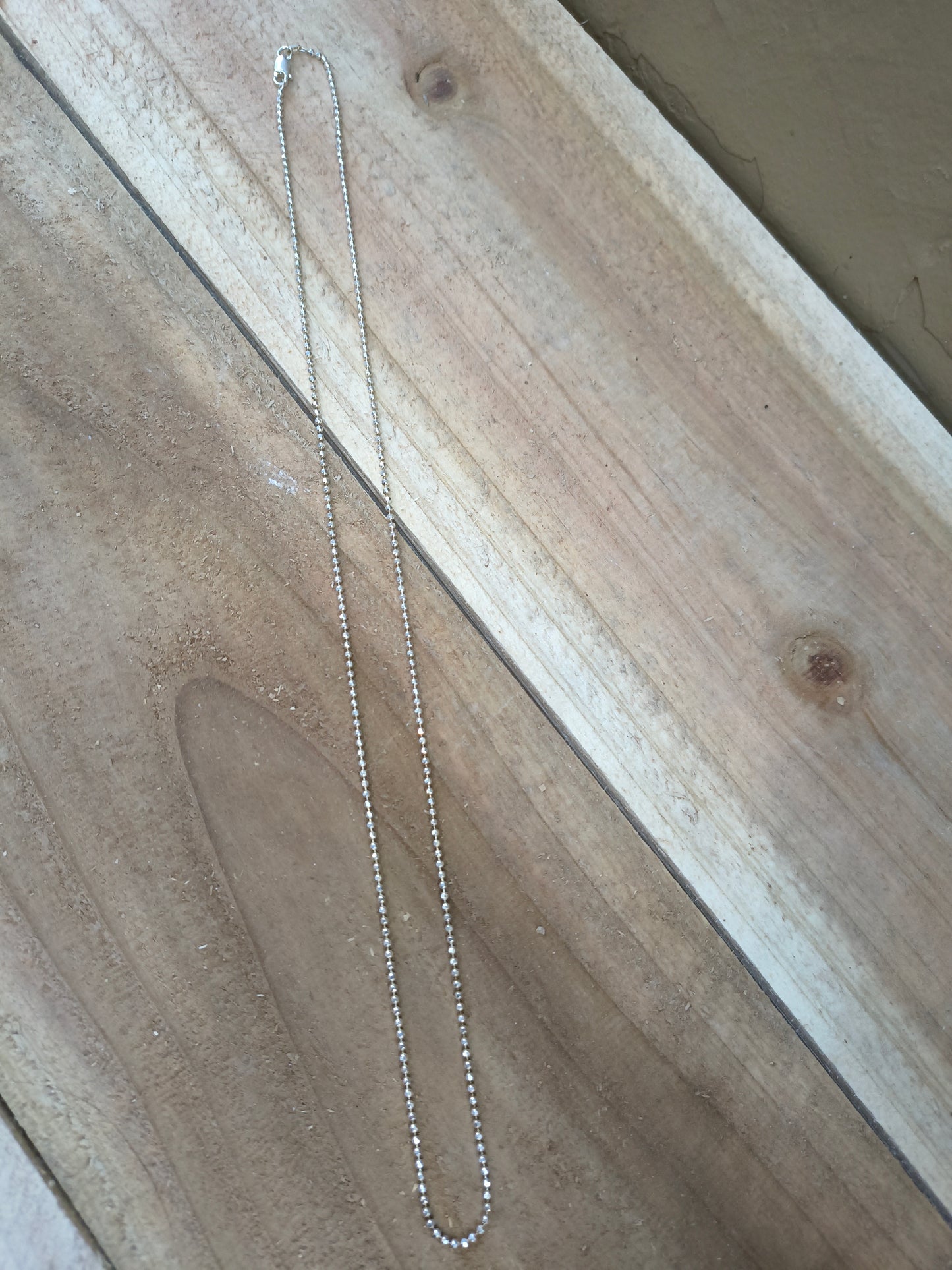 24" Sterling Silver Faceted Chain