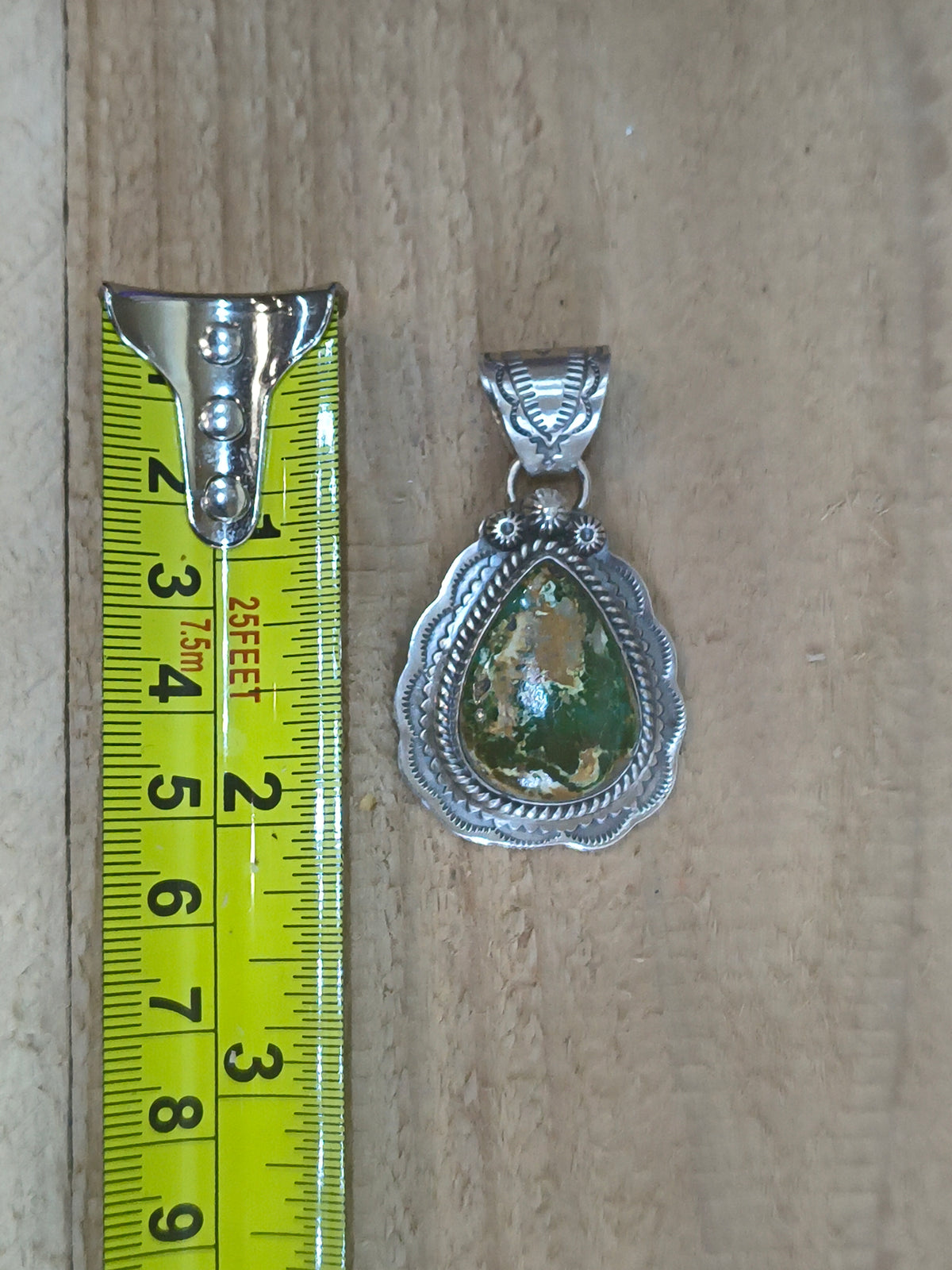 Royston Turquoise Teardrop Pendant 7.6mm Bail