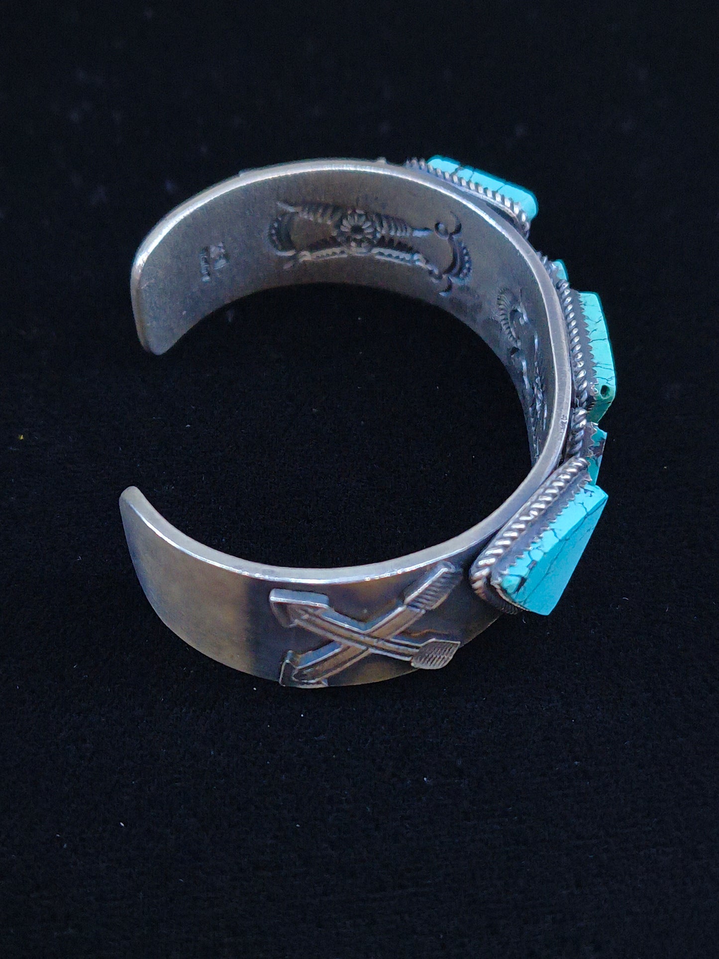 7" Turquoise Arrow Cuff by Kevin Billah, Navajo