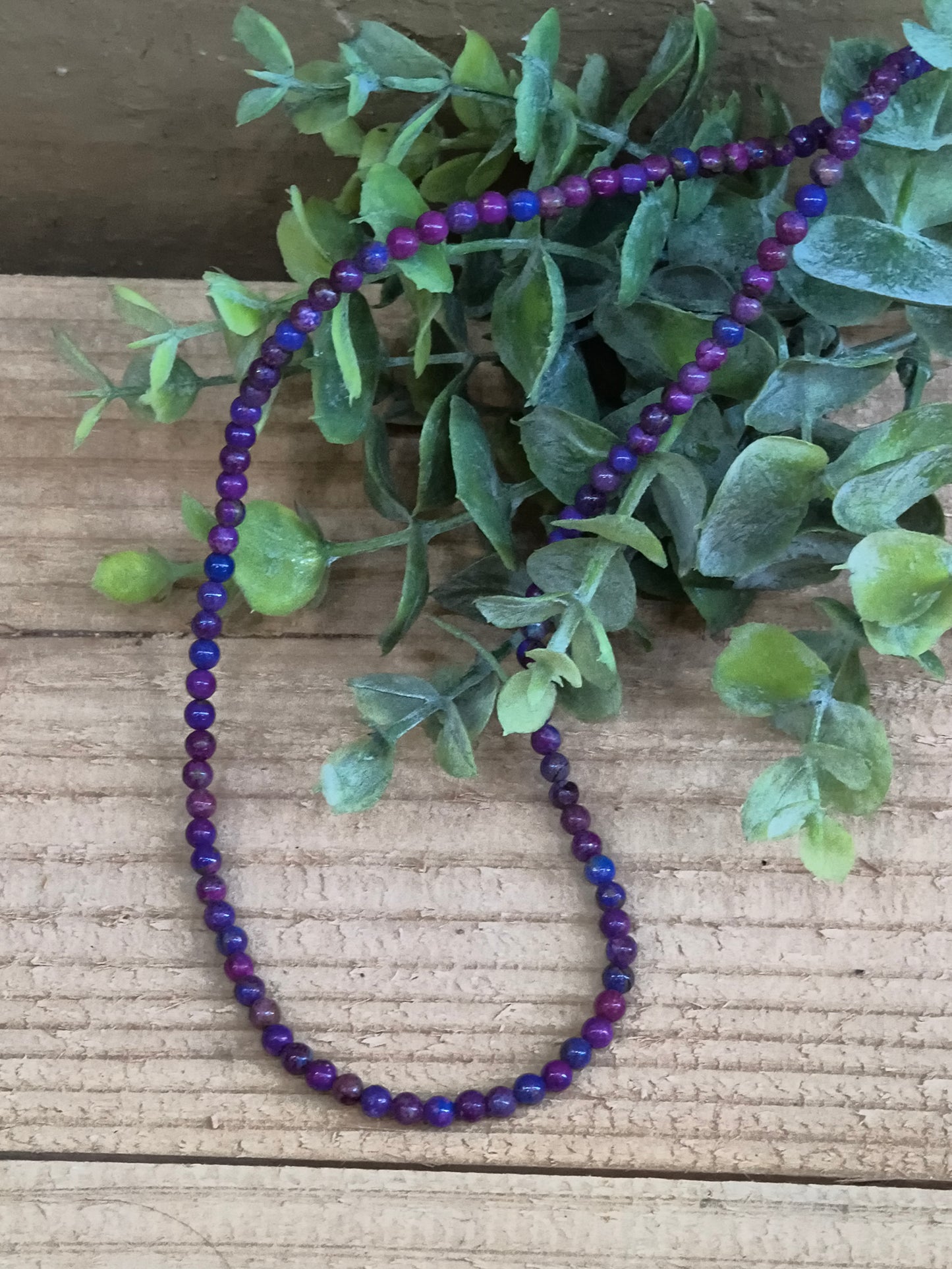 16" 4mm Purple Mojave Beads