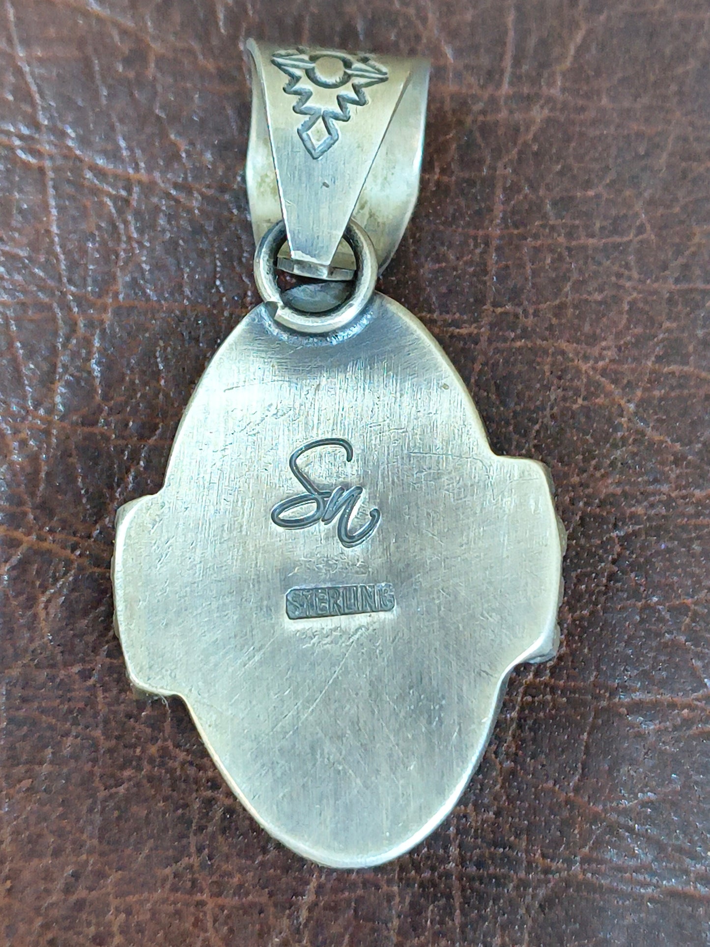Turquoise Oval Pendant 11mm Bail by Steven Nez, Navajo
