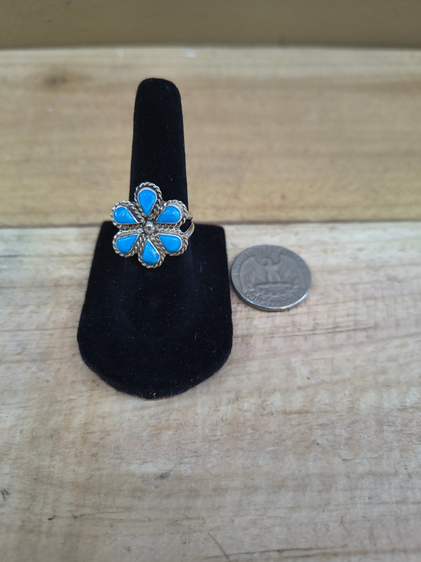 6.0 Sleeping Beauty Cluster Ring