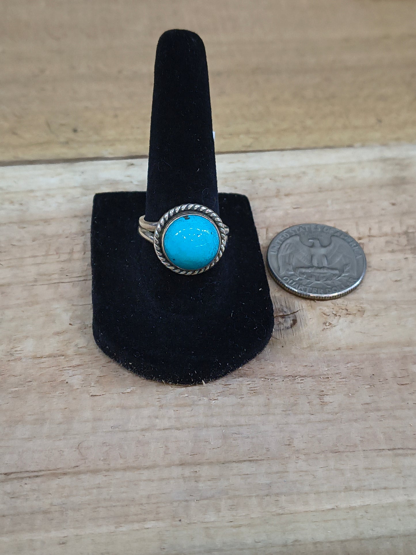 7.5 Round Turquoise Ring