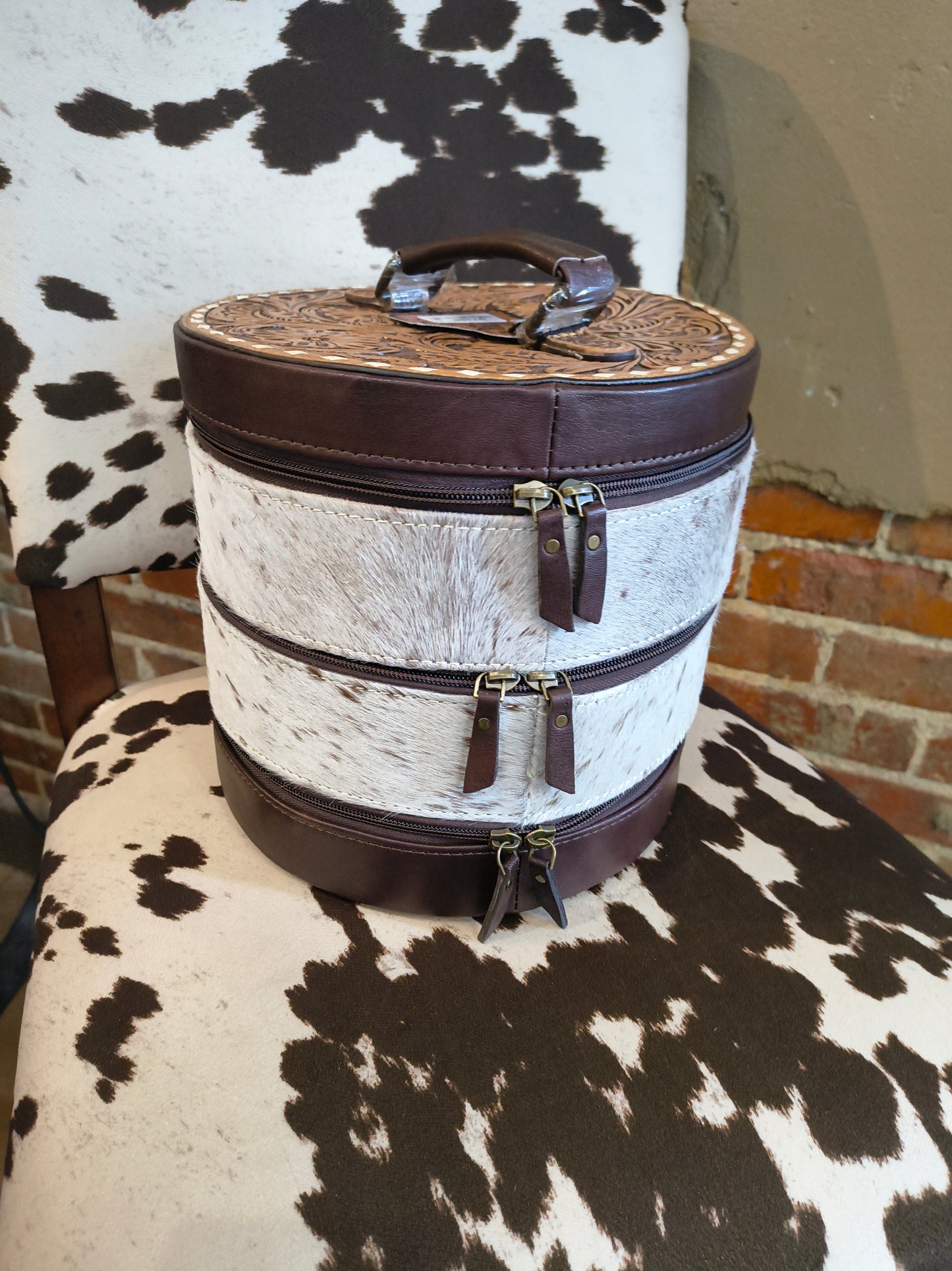Triple Stack Round Jewelry Box