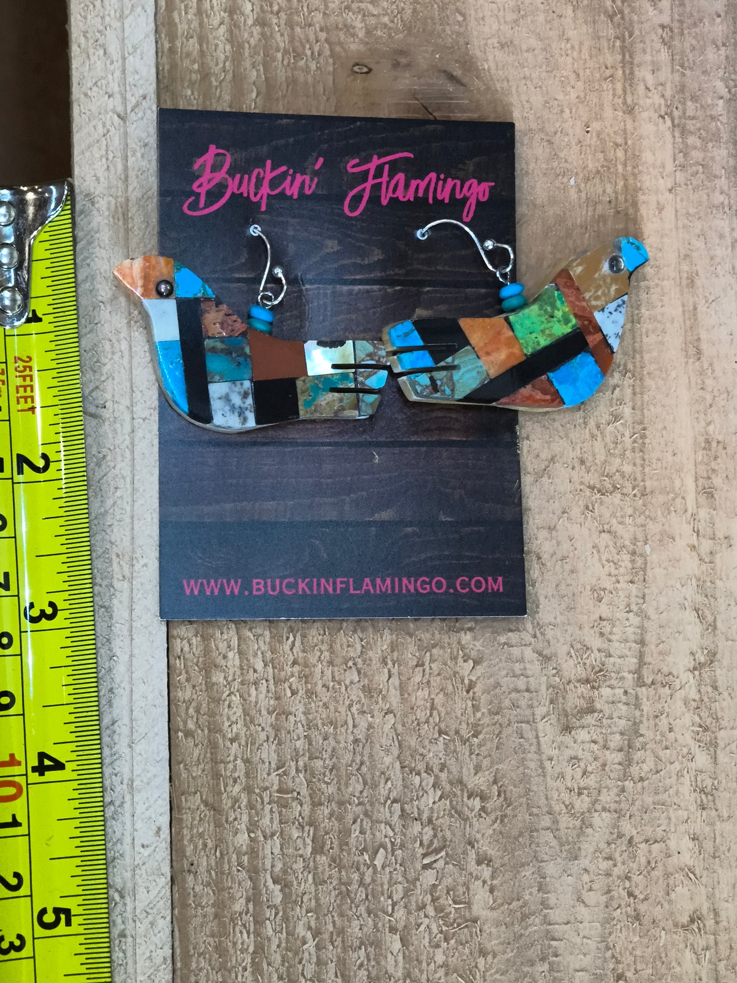 Lapidary Bird Dangle Earrings by Jolene Bird