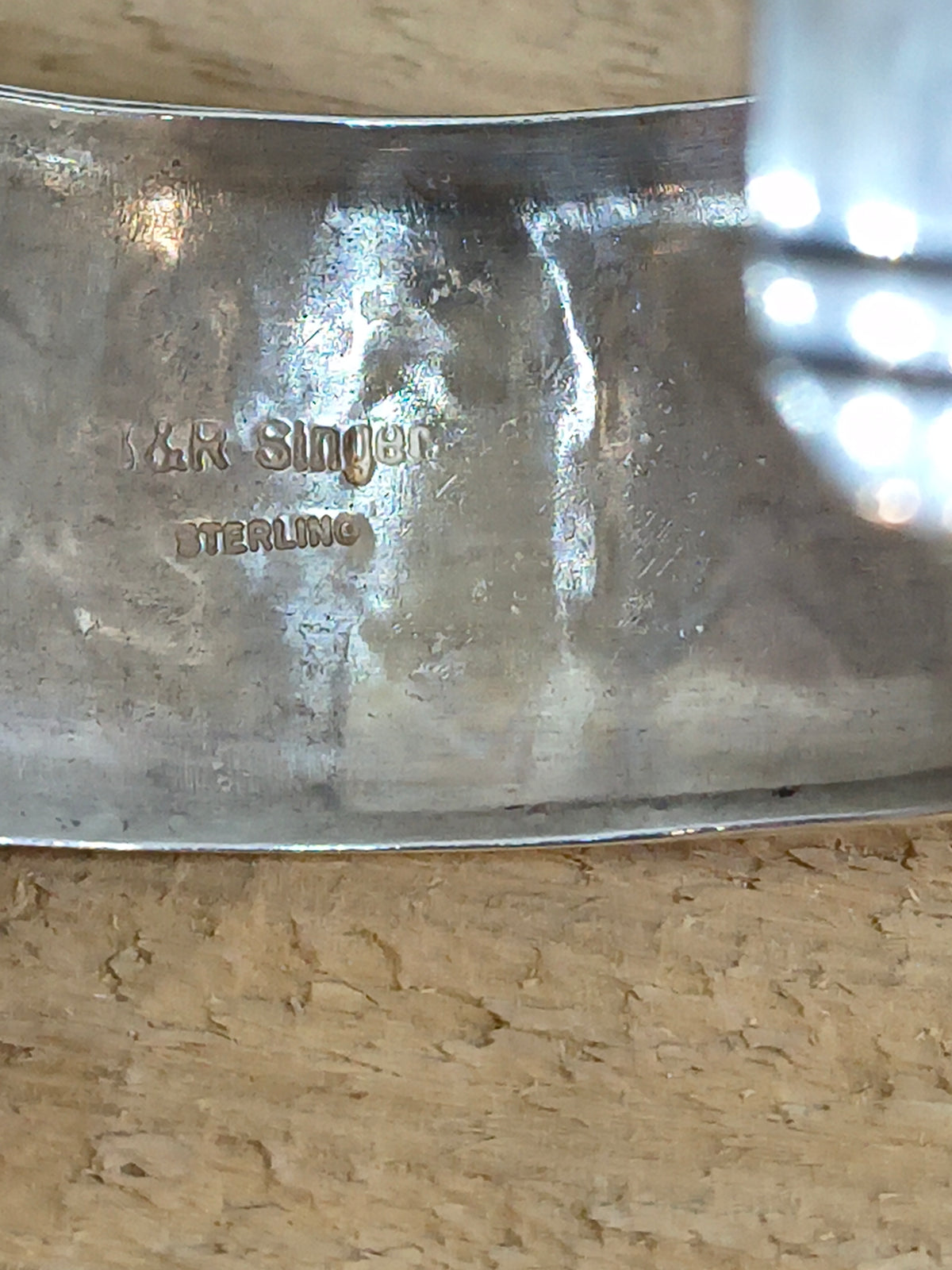 6"-7 1/4" Stamped Sterling Silver Cuff by Tommy and Rose Singer, Navajo