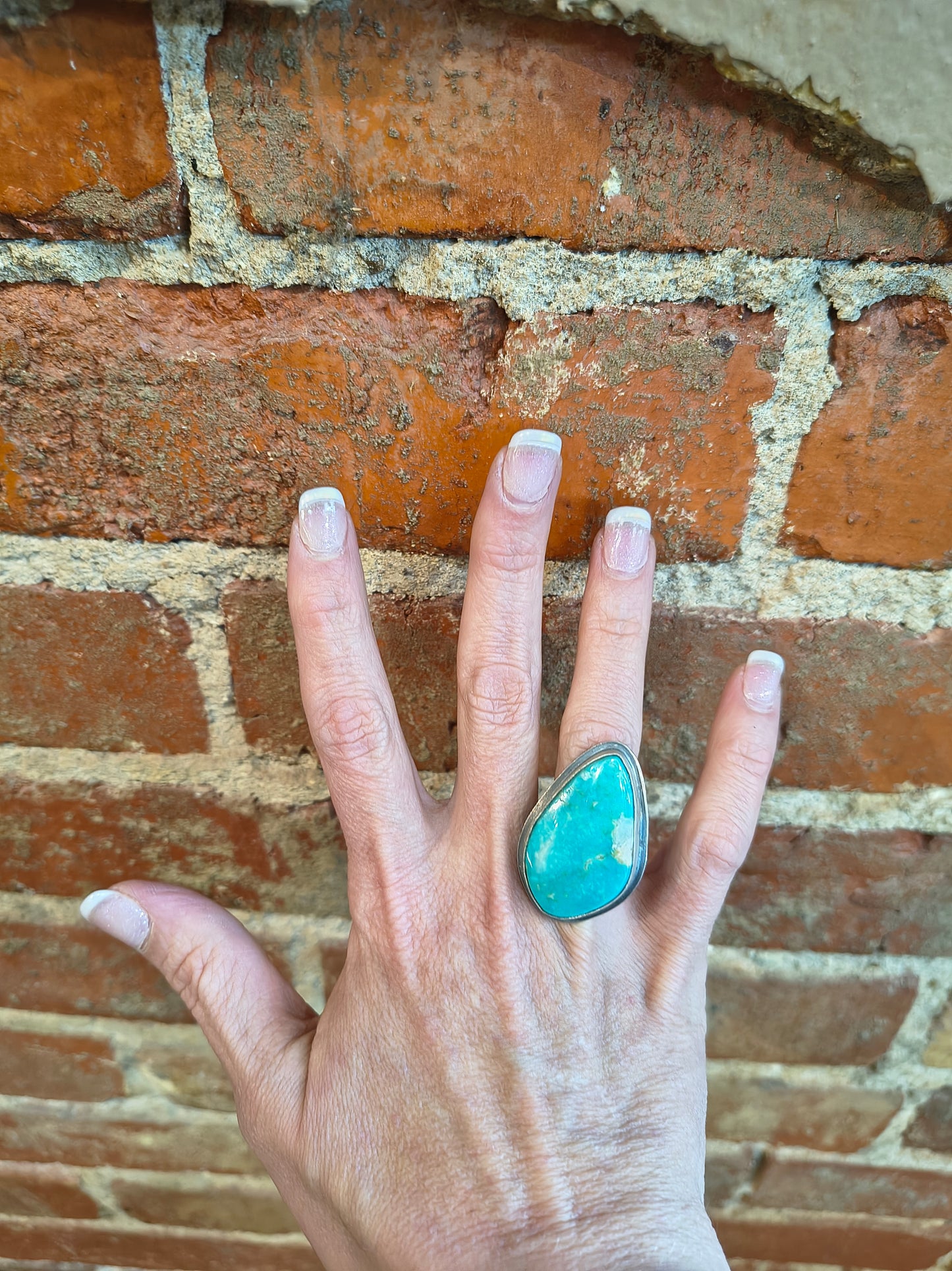 7.5 Turquoise Teardrop Ring