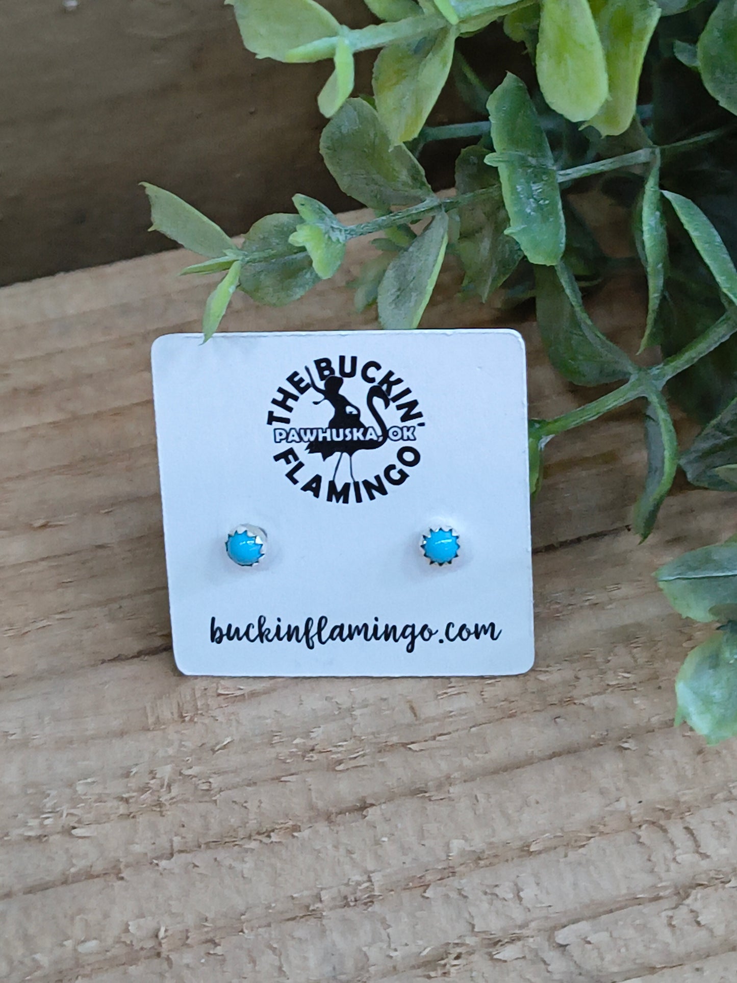4 mm Turquoise Stud Earrings