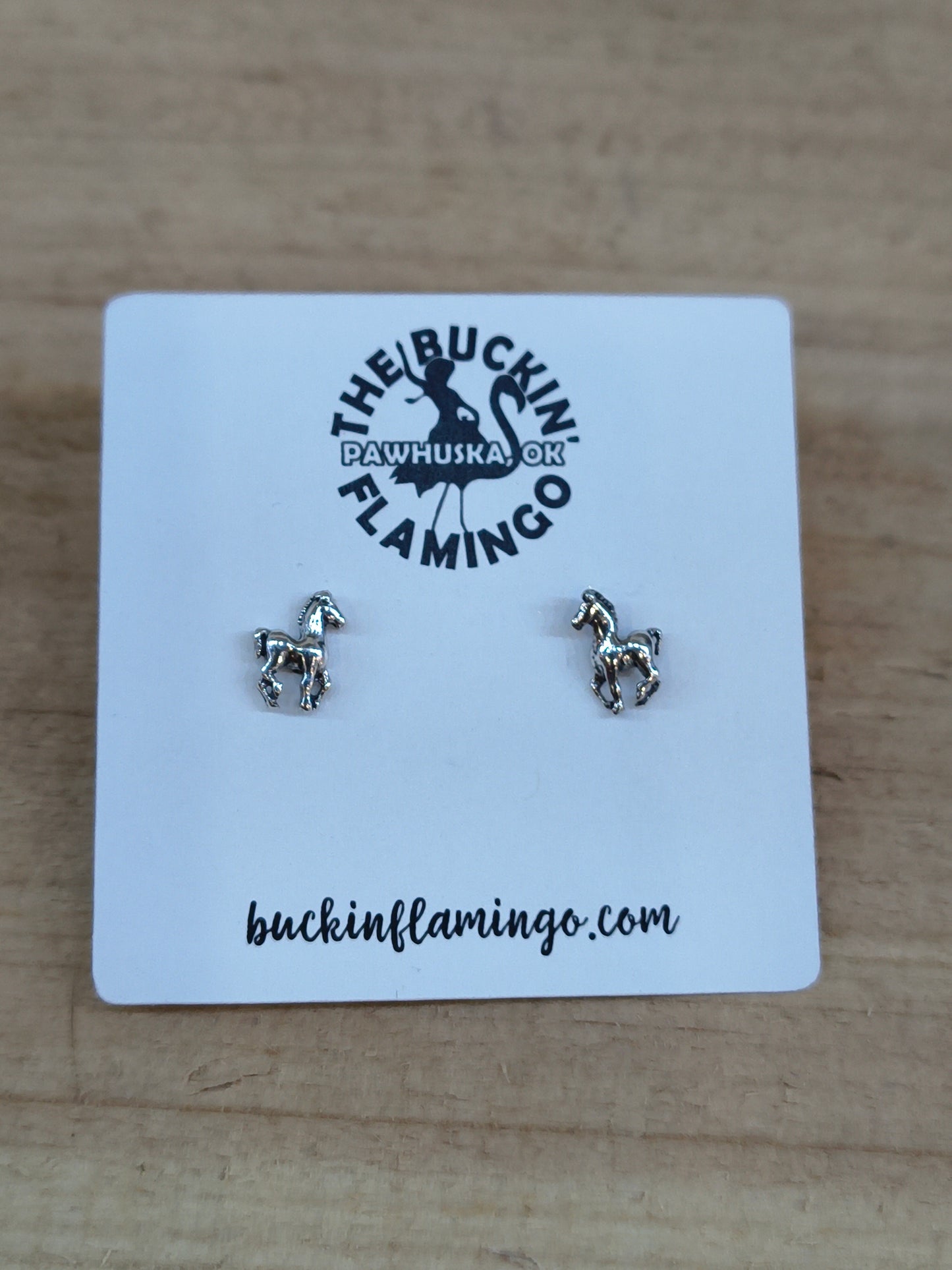 Sterling Silver Horse Post Earrings