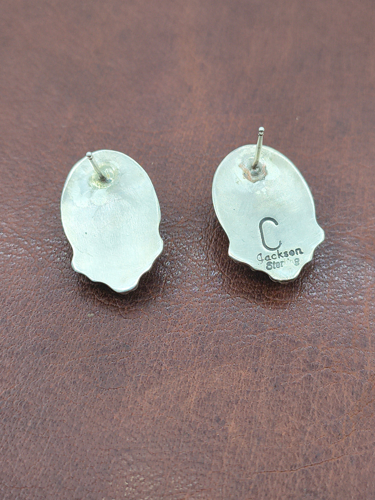 Pink Rose Quartz Earrings by Christina Jackson, Navajo