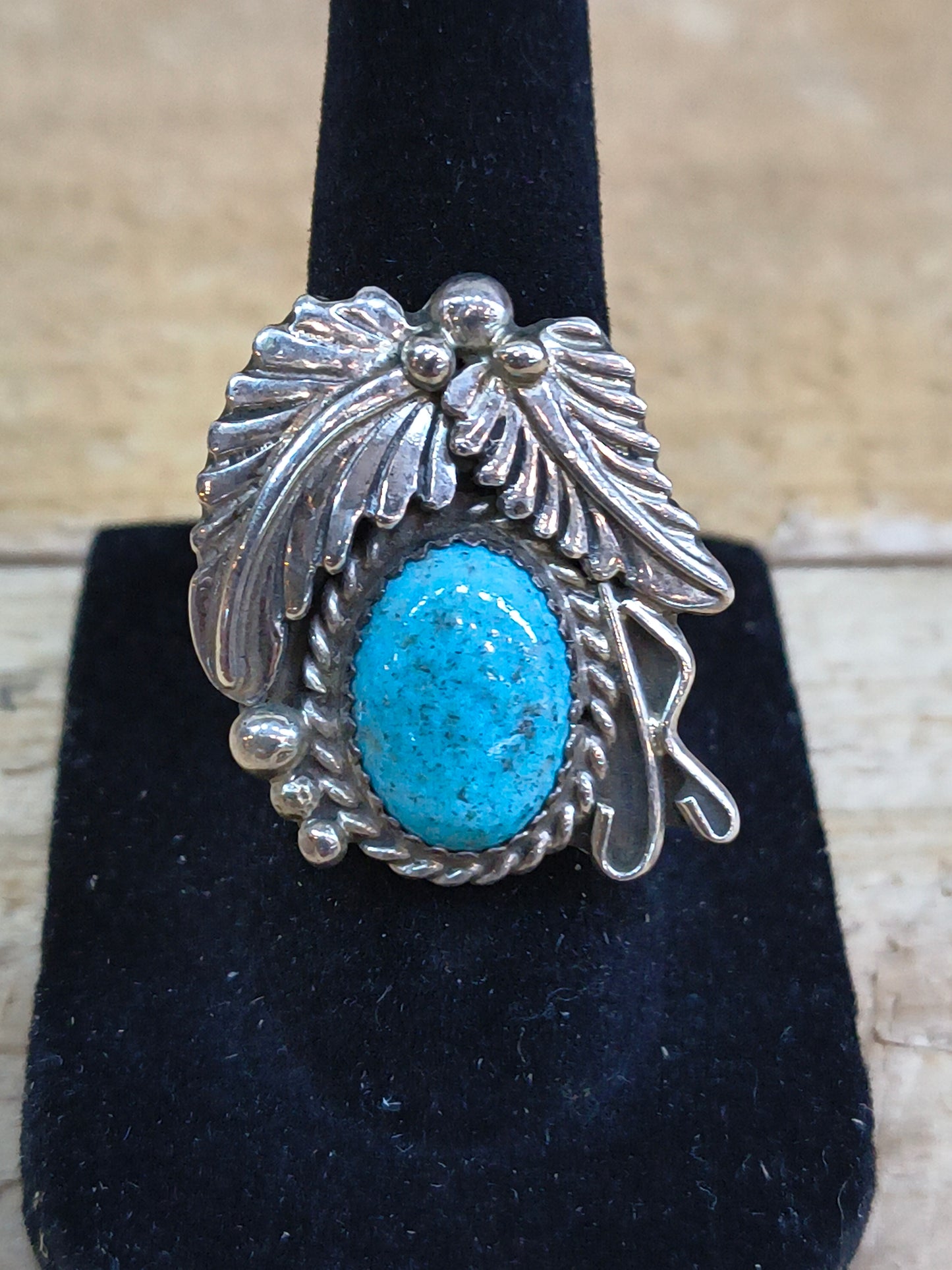 6.0 Kingman Turquoise Ring by George Begay
