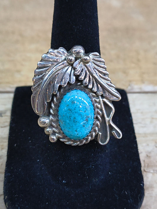 6.0 Kingman Turquoise Ring by George Begay