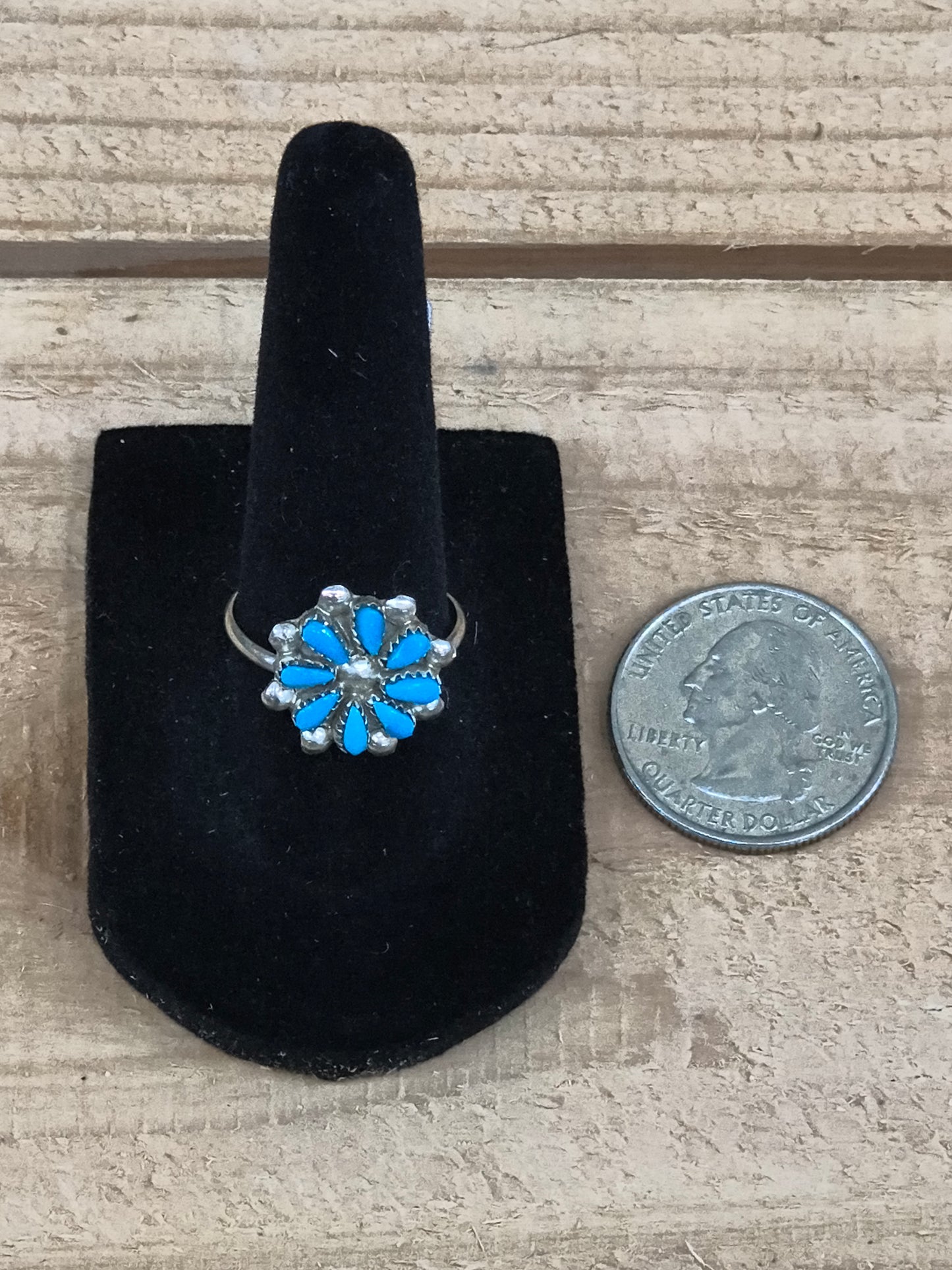 7.0 Turquoise Cluster Ring