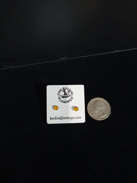 Amber 4.5 mm Stud Earrings