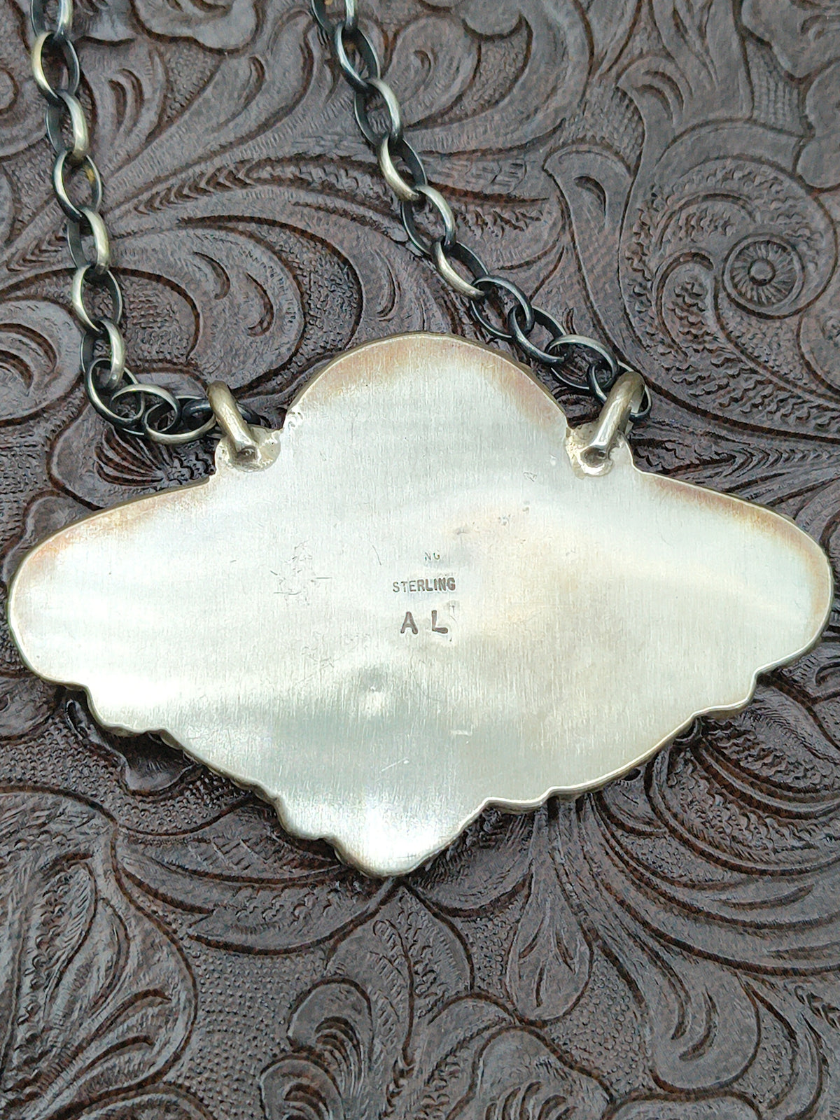 19" #8 Turquoise Half Cluster Necklace by Augustine Largo, Navajo