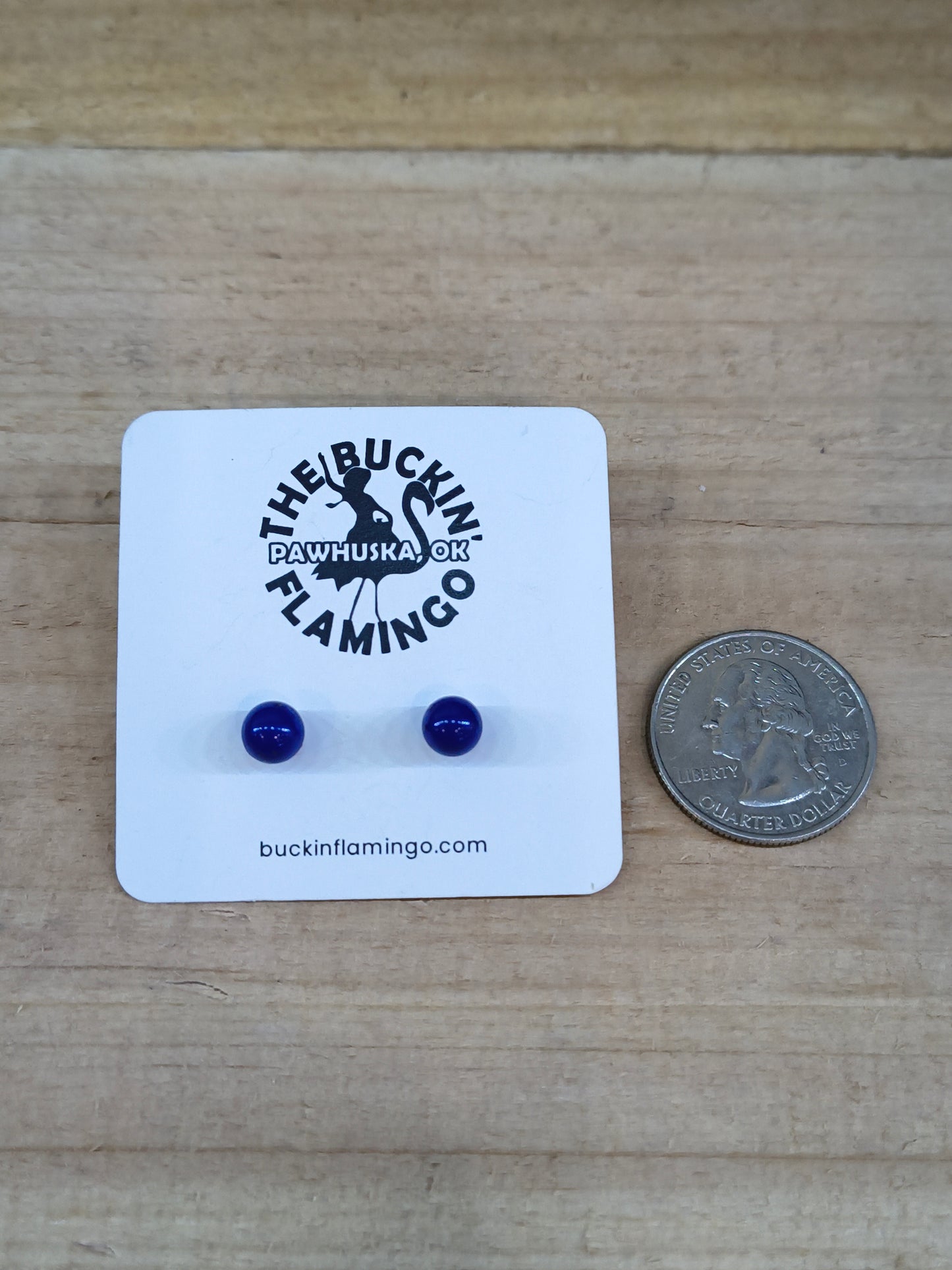 Blue Lapis 6 mm Ball Earrings
