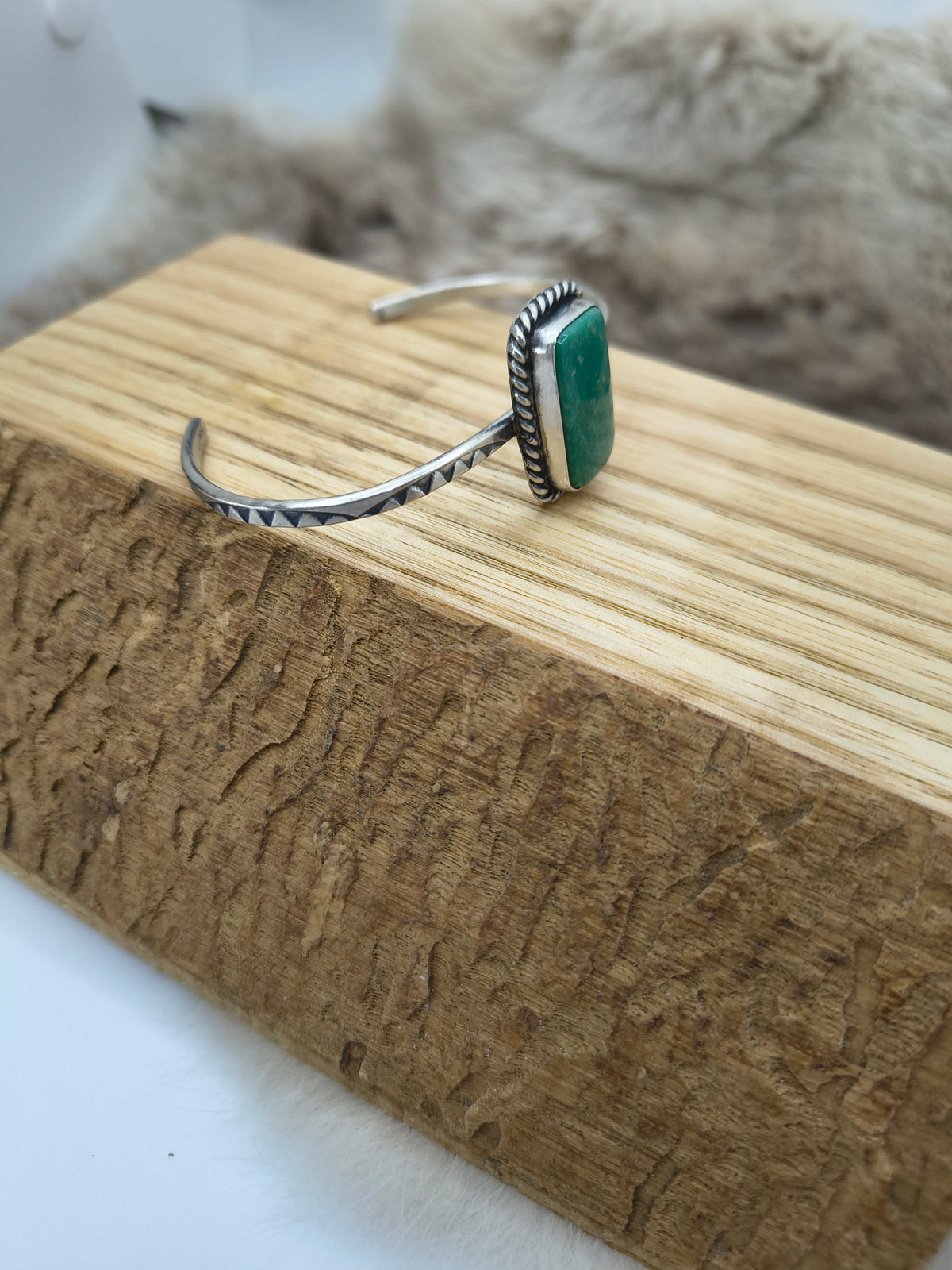 5.75" - 7.25" Kingman Turquoise Cuff by Donavan Skeet, Navajo