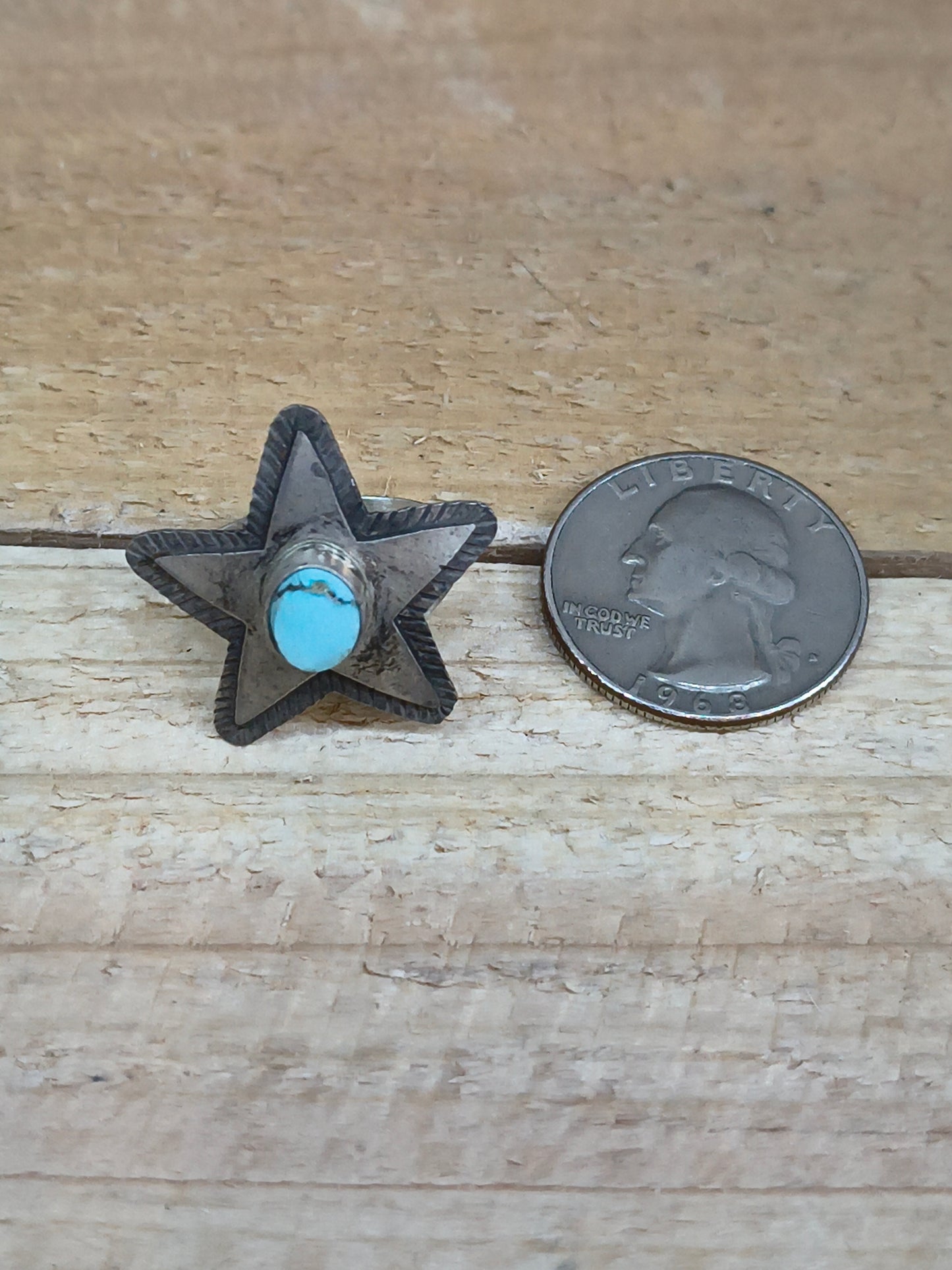 6.0 Kingman Turquoise Star Ring