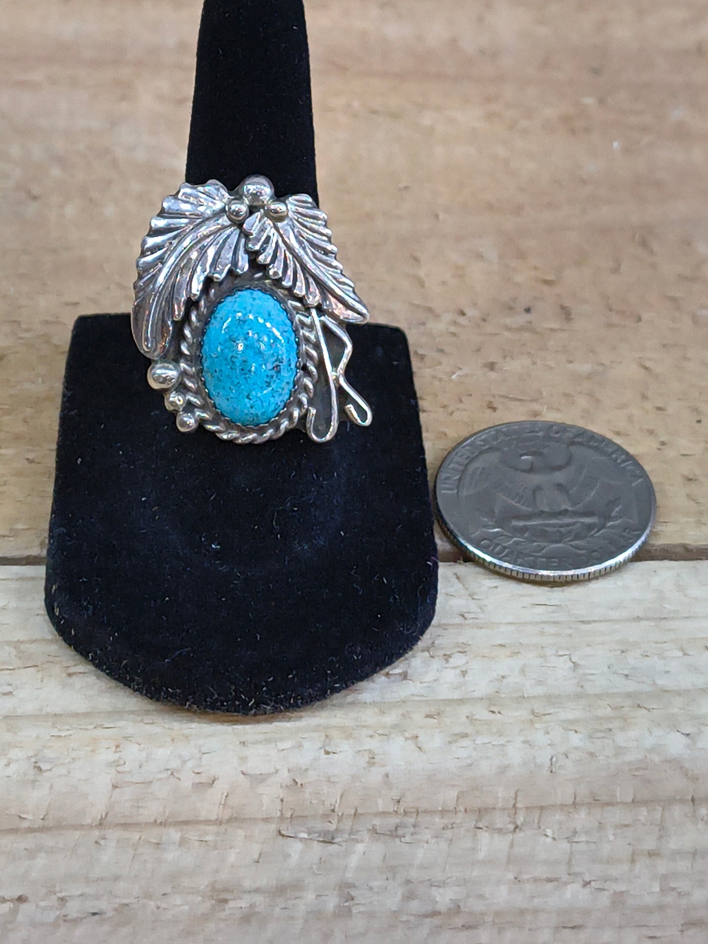 6.0 Kingman Turquoise Ring by George Begay
