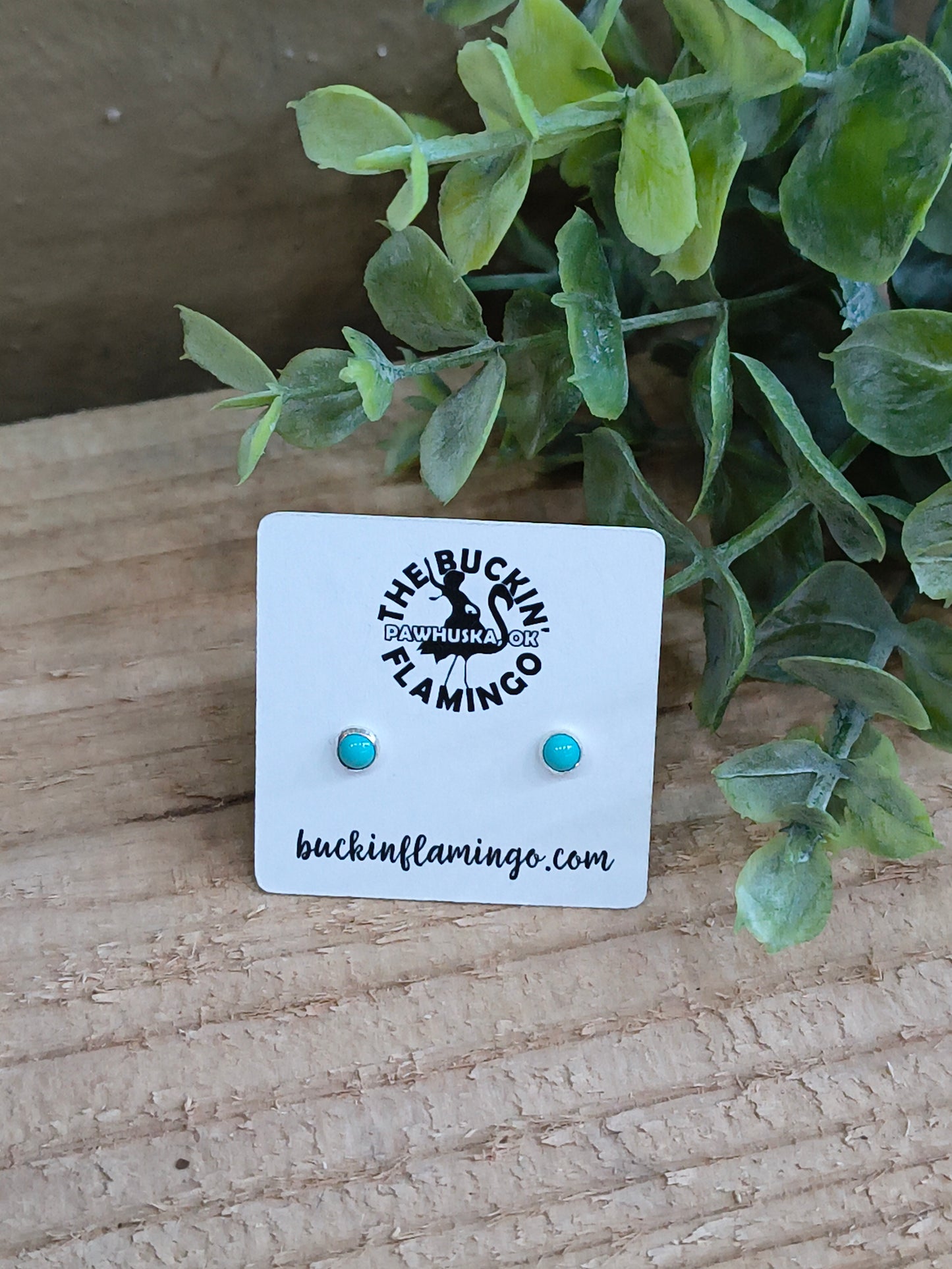 4 mm Turquoise Stud Earrings