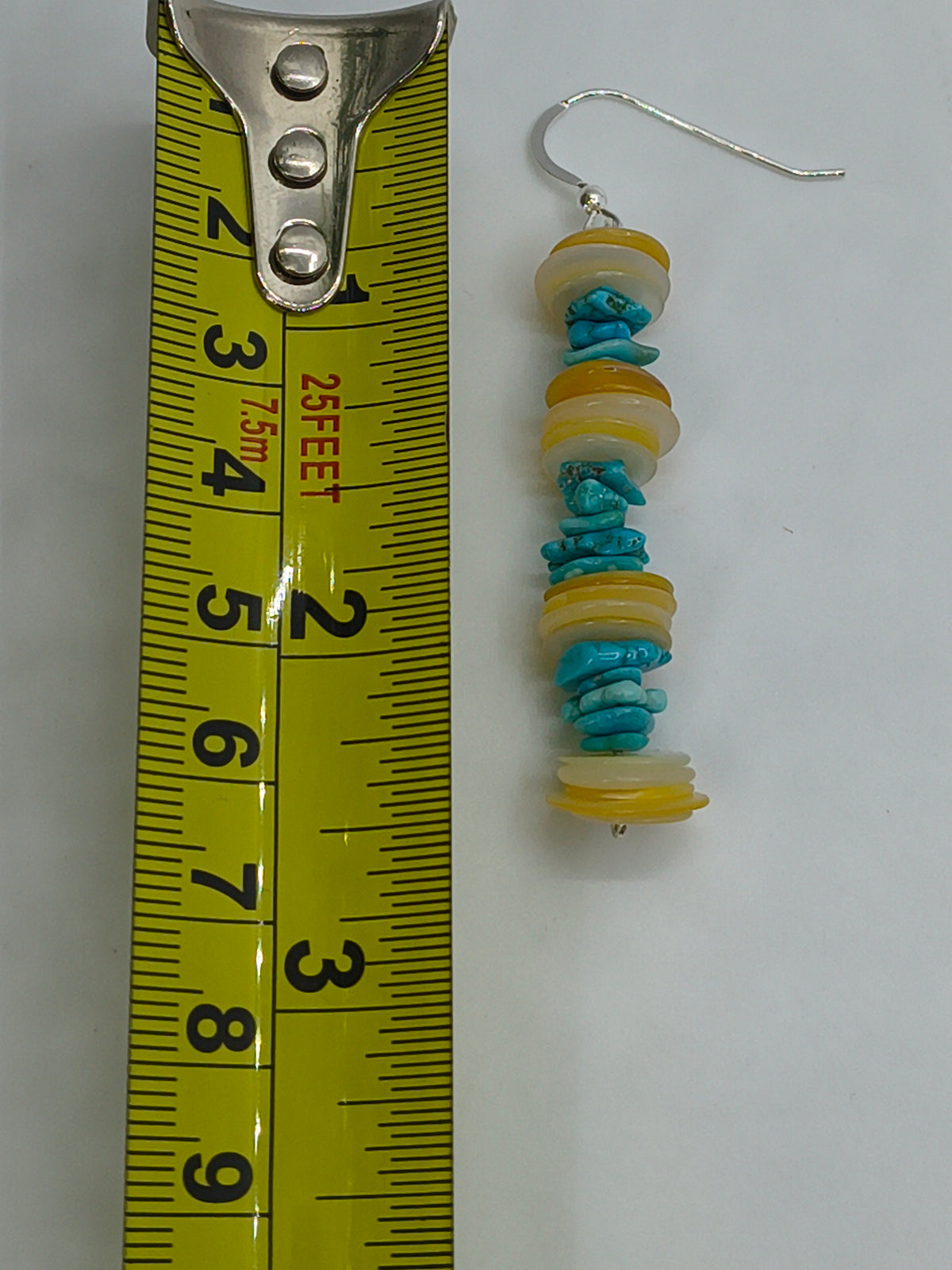 Turquoise & Shell Earrings by Marion Nez, Navajo