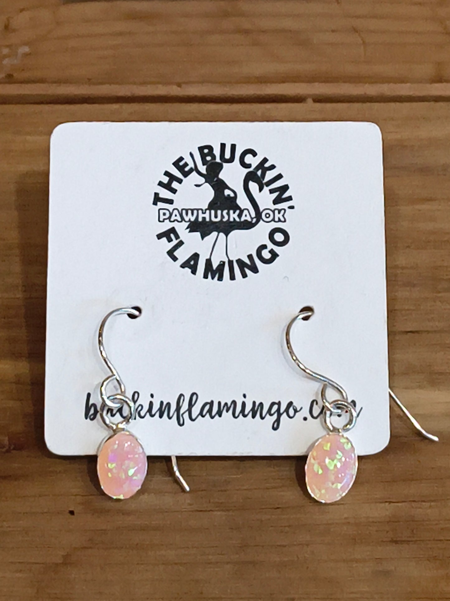 Light Pink Opal 5 mm Dangling Earrings