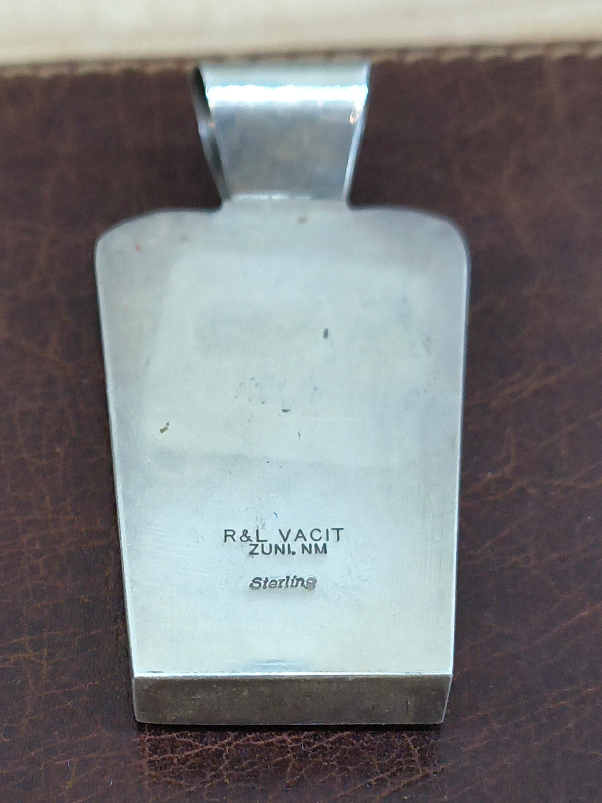 Multi Stone Inlay Pendant with an 8.4mm Bail by Rick and Lucy Vacit, Zuni